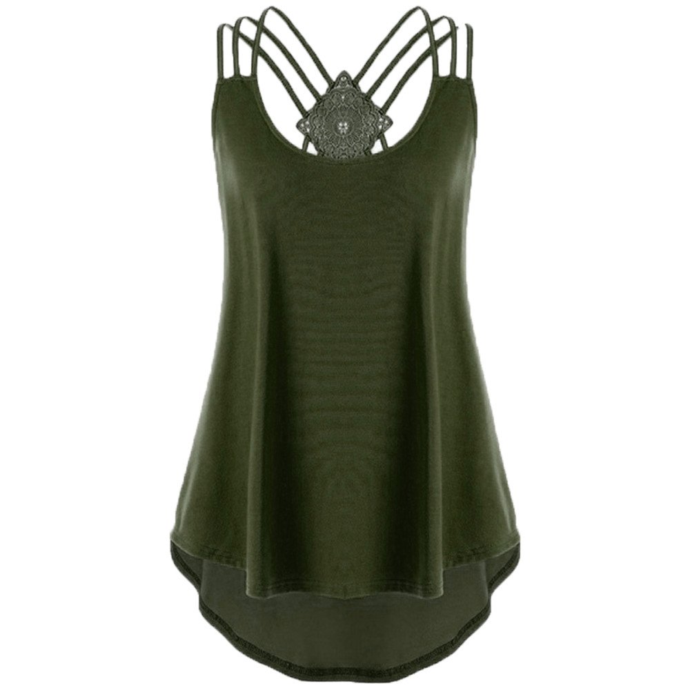 Women's Fashion Blouses 2022 - Sleeveless Workout Tops, Strappy Backless Scoop Neck Tank Tops for Summer | Gym, Yoga, Beach & Casual Wear
