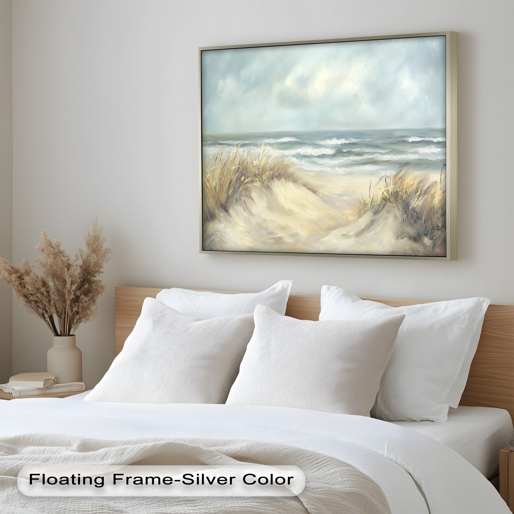 Coastal Dune Serenity - Hand Painted Beach Scene Oil Canvas Artwork for Living Room, Bedroom & Office Wall Decor | Ocean Landscape Painting | Coastal Home Decor Gift