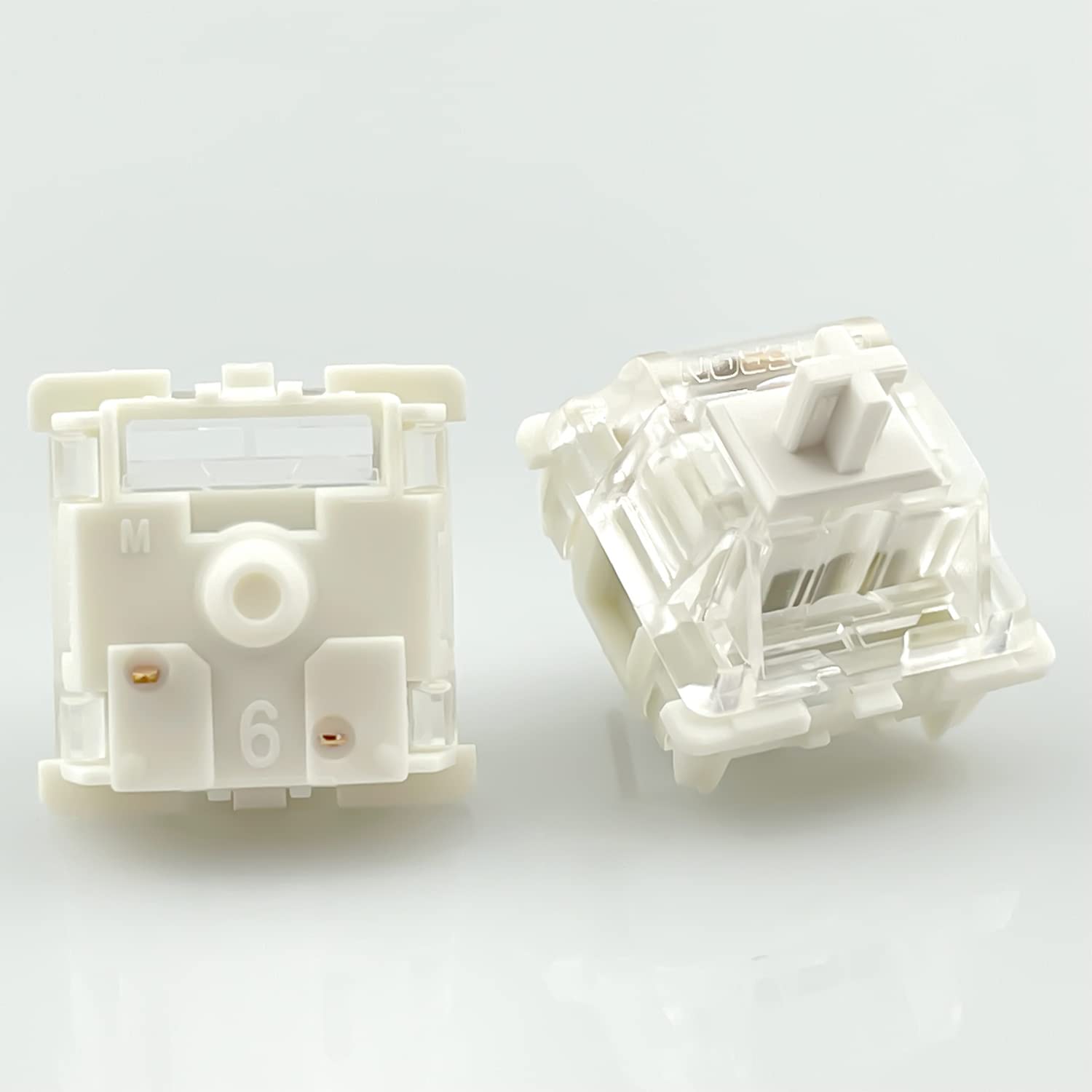 Gateron G White Pro Switches - 72pcs Linear RGB for Gaming Keyboard - Smooth Typing & Gaming