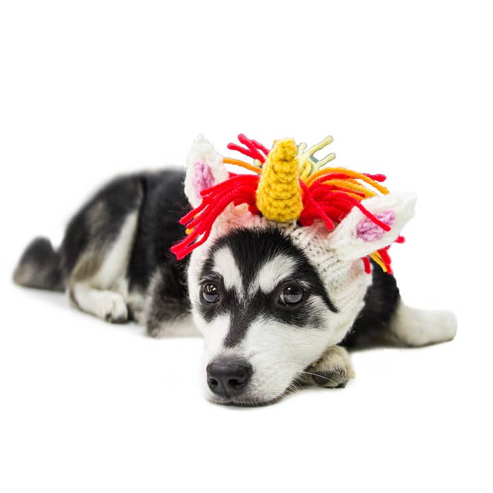 Unicorn Dog Snood - Cute & Warm Pet Accessory for Small & Medium Dogs - Perfect for Winter, Halloween & Costume Parties