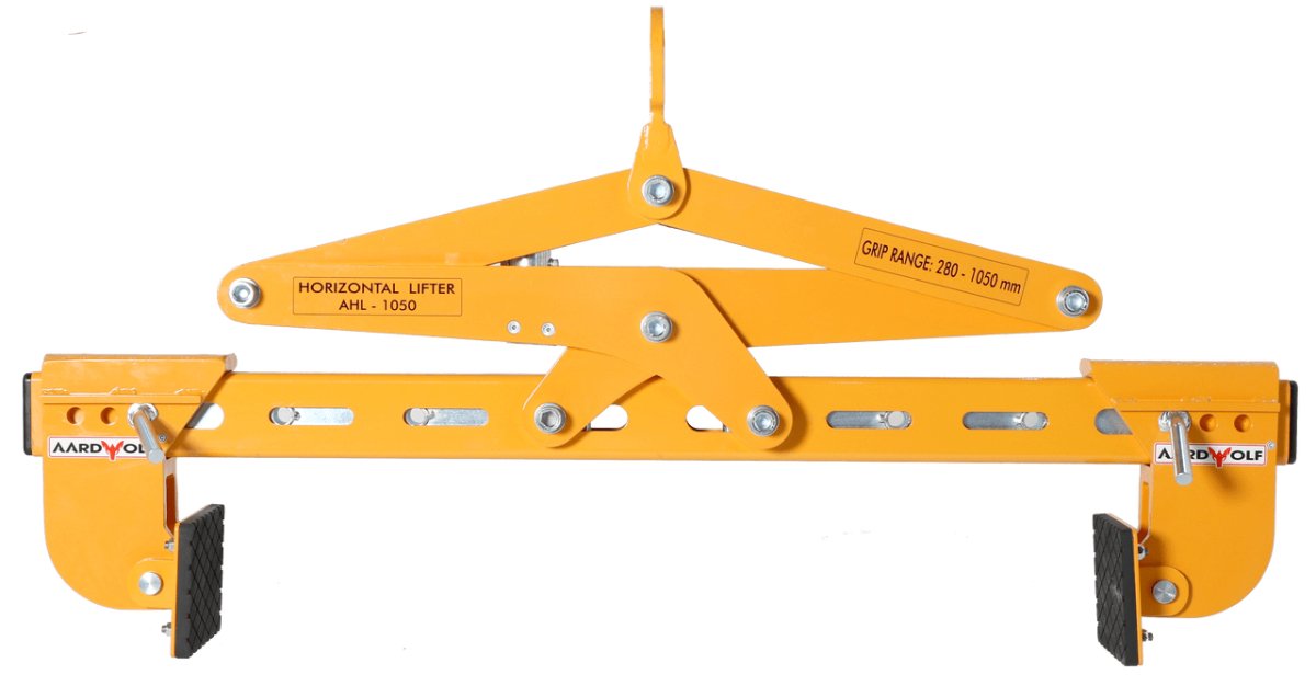 Aardwolf Horizontal Stone Lifting Clamp - Heavy Duty 1050lbs Capacity for Granite, Marble & Concrete Slabs - Perfect for Construction, Masonry & Stone Fabrication Worksites