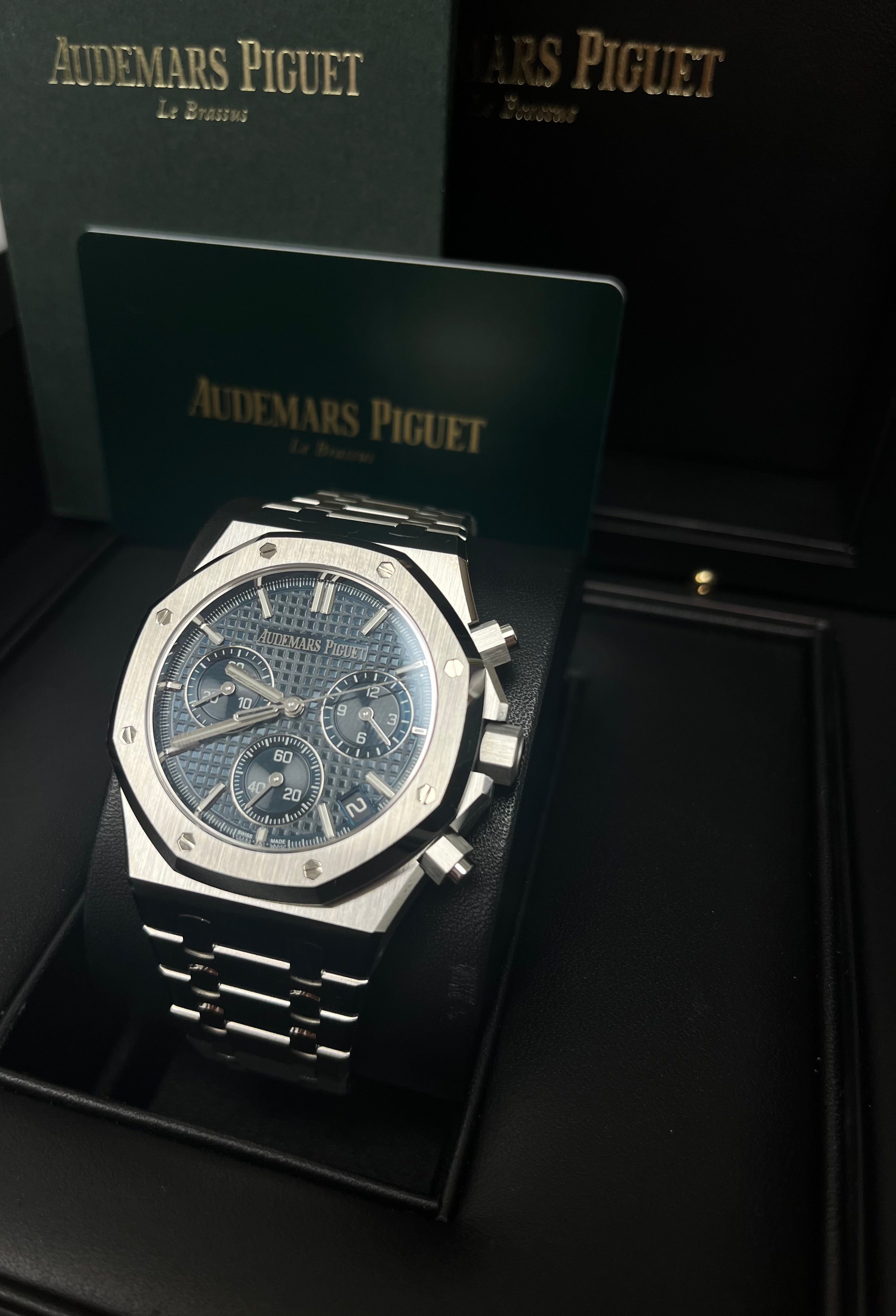 Audemars Piguet Royal Oak 50th Anniversary Men's Watch - 26240ST.OO.1320ST.01 - Stainless Steel Bracelet, Blue Dial - Luxury Timepiece for Special Occasions & Collectors