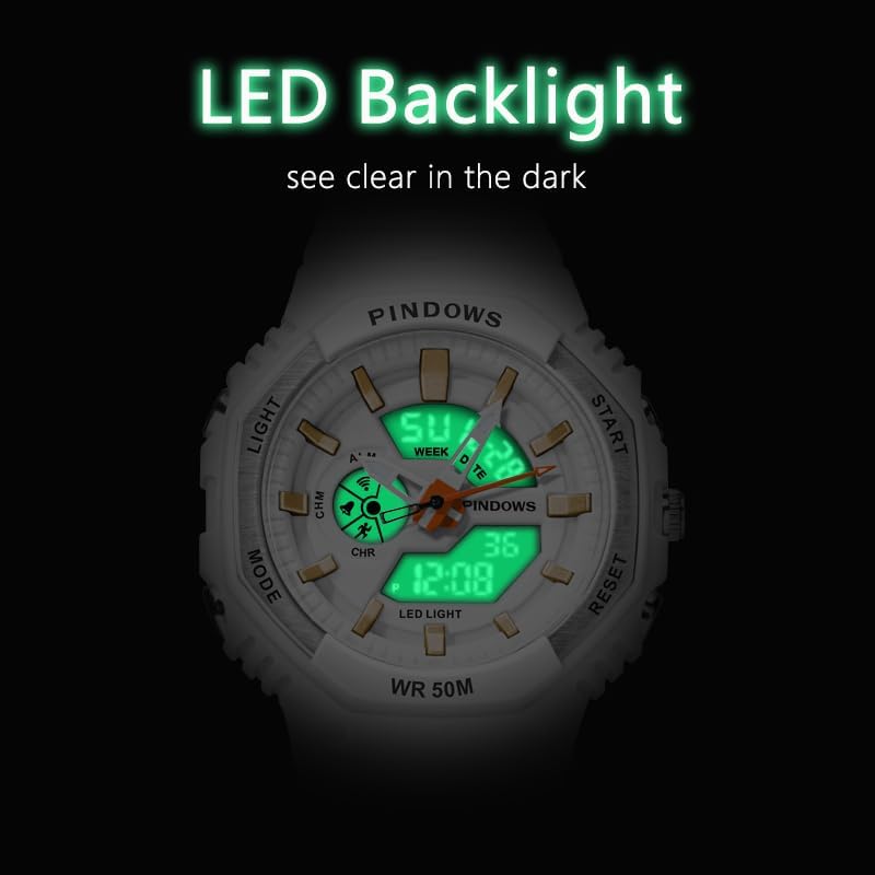 Findtime Women's Digital Sports Watch - Waterproof LED Backlight with Alarm & Stopwatch - Perfect for Running, Swimming, Gym & Everyday Fashion Wear