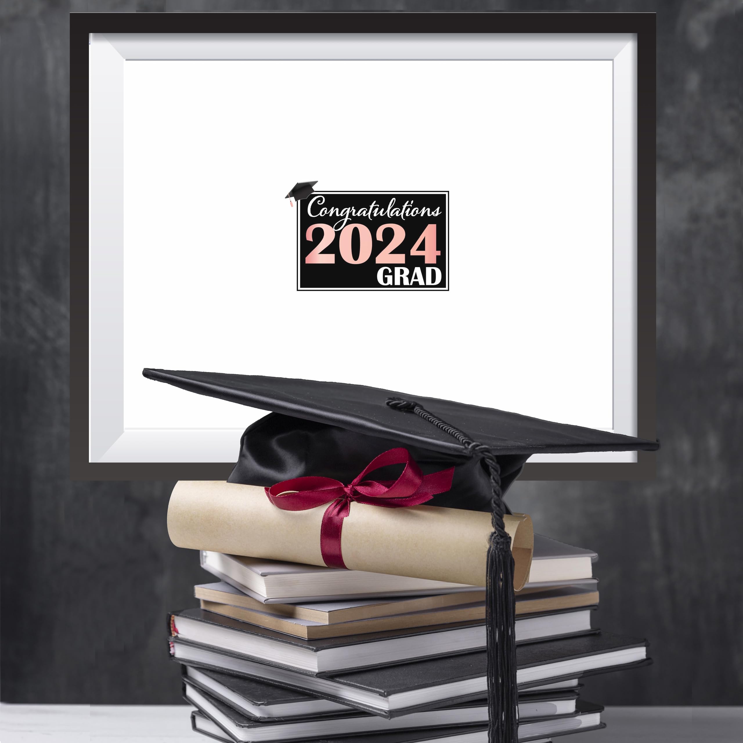 VAPARA DESIGNS 2024 Graduation Decorations - 12x16 Rose Gold Signature Poster (Unframed) for Class of 2024 - Perfect for Graduation Party Decor, Photo Backdrops & Senior Year Memories