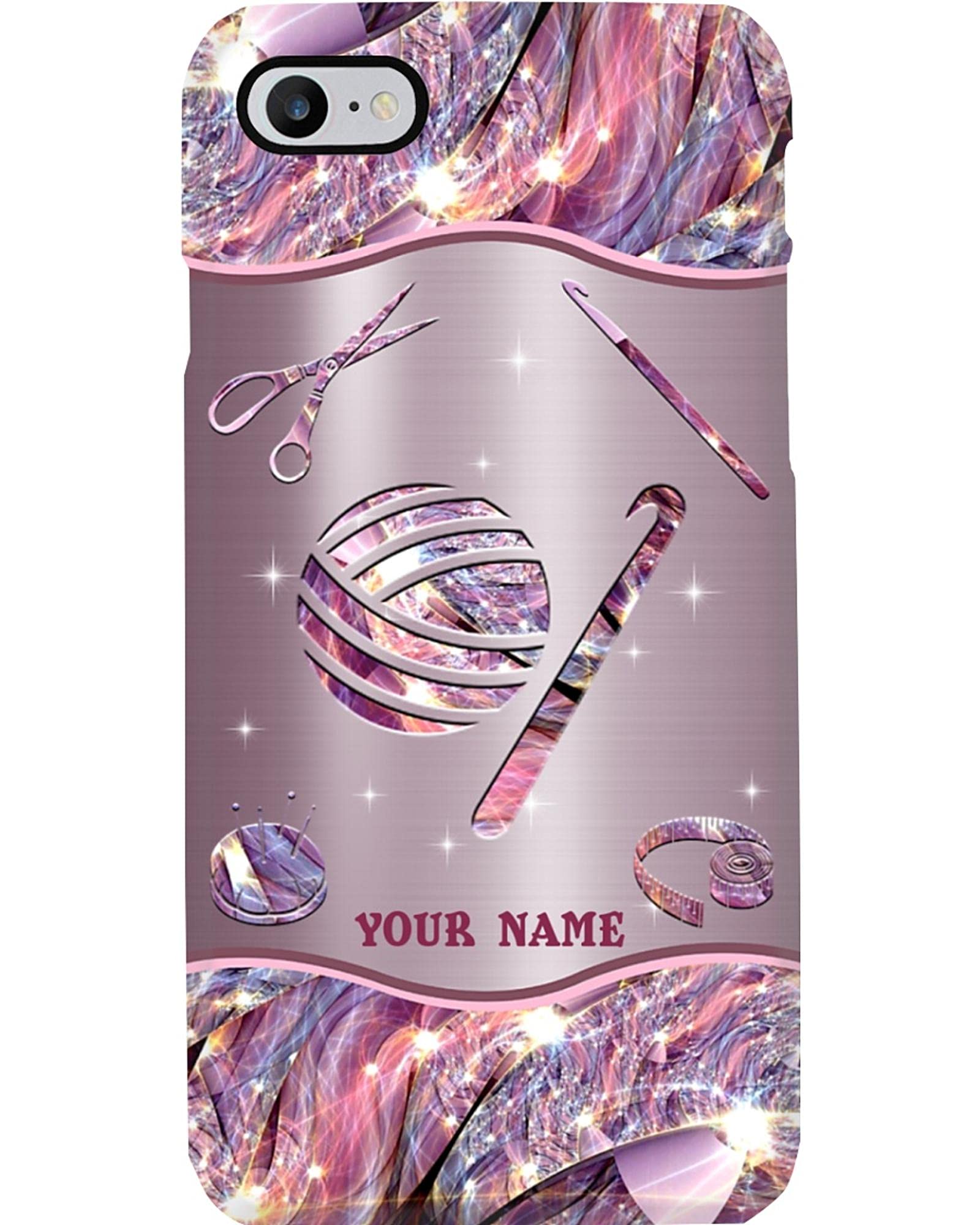 Ovanpa Custom Crochet Phone Case - Handmade Personalized Cover for iPhone & Samsung - Perfect Gift for Women, Men, Teens | Home, Office, Travel Protection