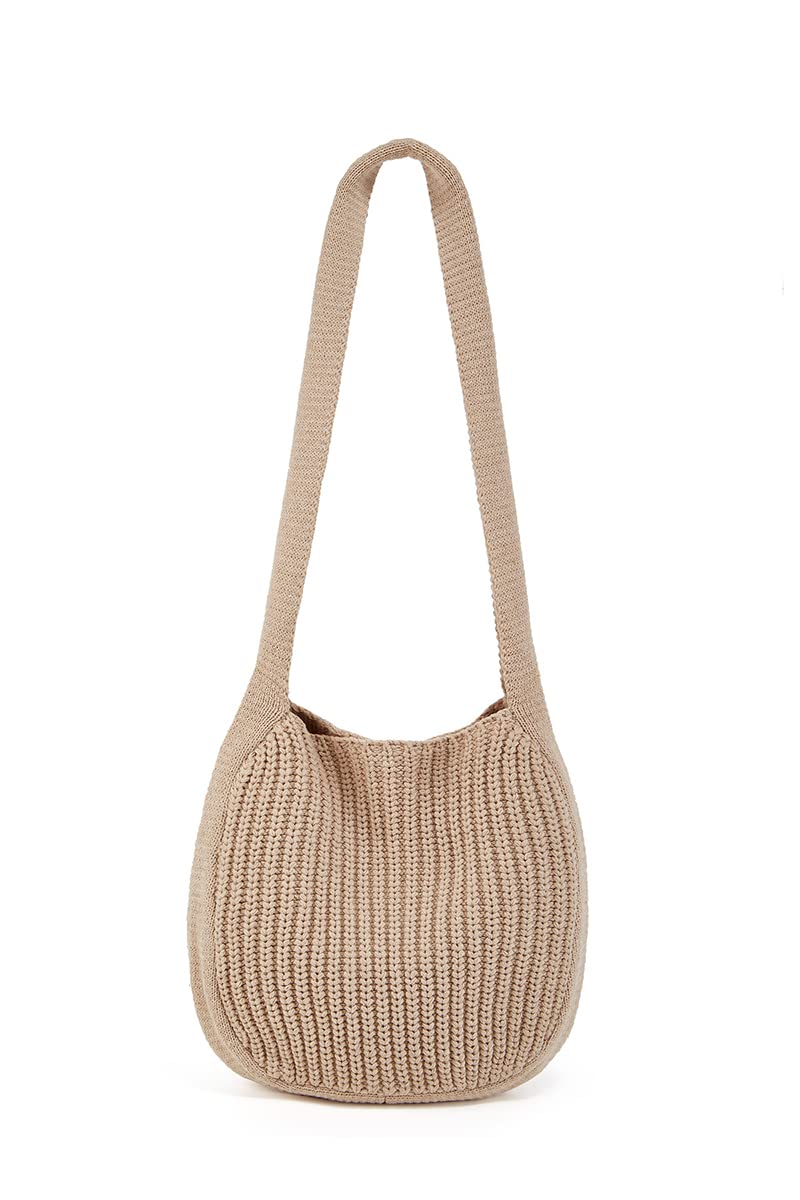 Stylish Knitted Women's Hobo Tote Bag - Aesthetic Crochet Shoulder Purse for Shopping, School & Daily Use | Cute Satchel Handbag for Women | Perfect for Work, Travel & Casual Outings