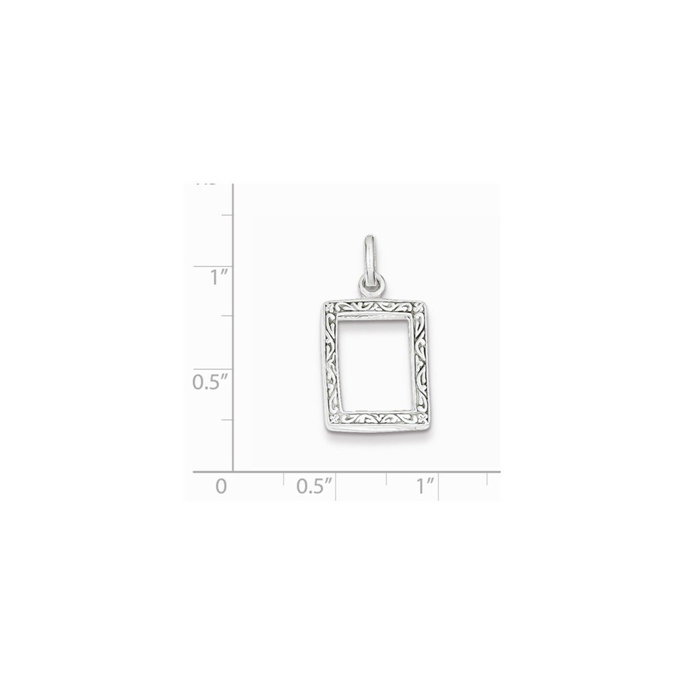 Sterling Silver Picture Frame Charm - Elegant Jewelry for Necklaces & Bracelets - Perfect for Gifts, Keepsakes & Photo Memories
