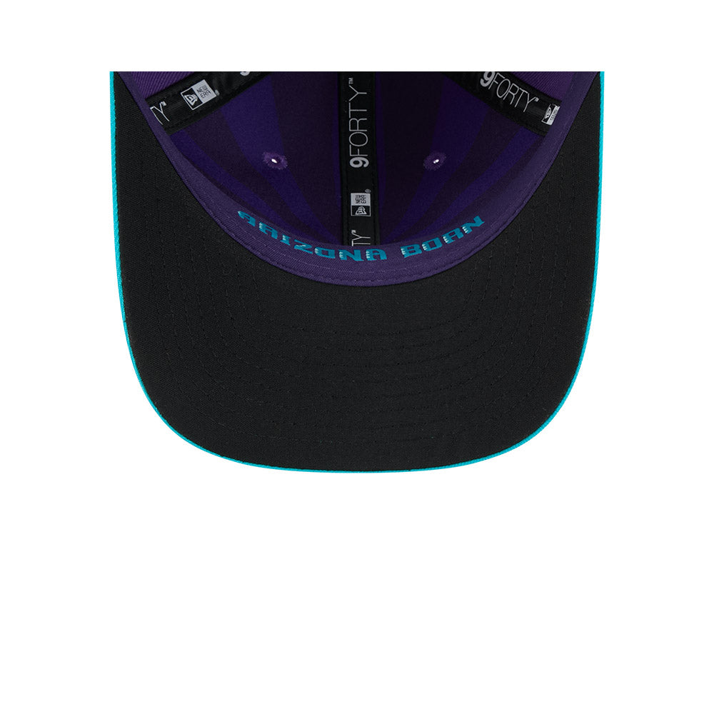 New Era 9Forty M Crown Arizona Diamondbacks 2025 City Connect Snapback Snake Game Hat - Purple & Teal Baseball Cap for Men | Game Day, Fan Gear, Streetwear Fashion
