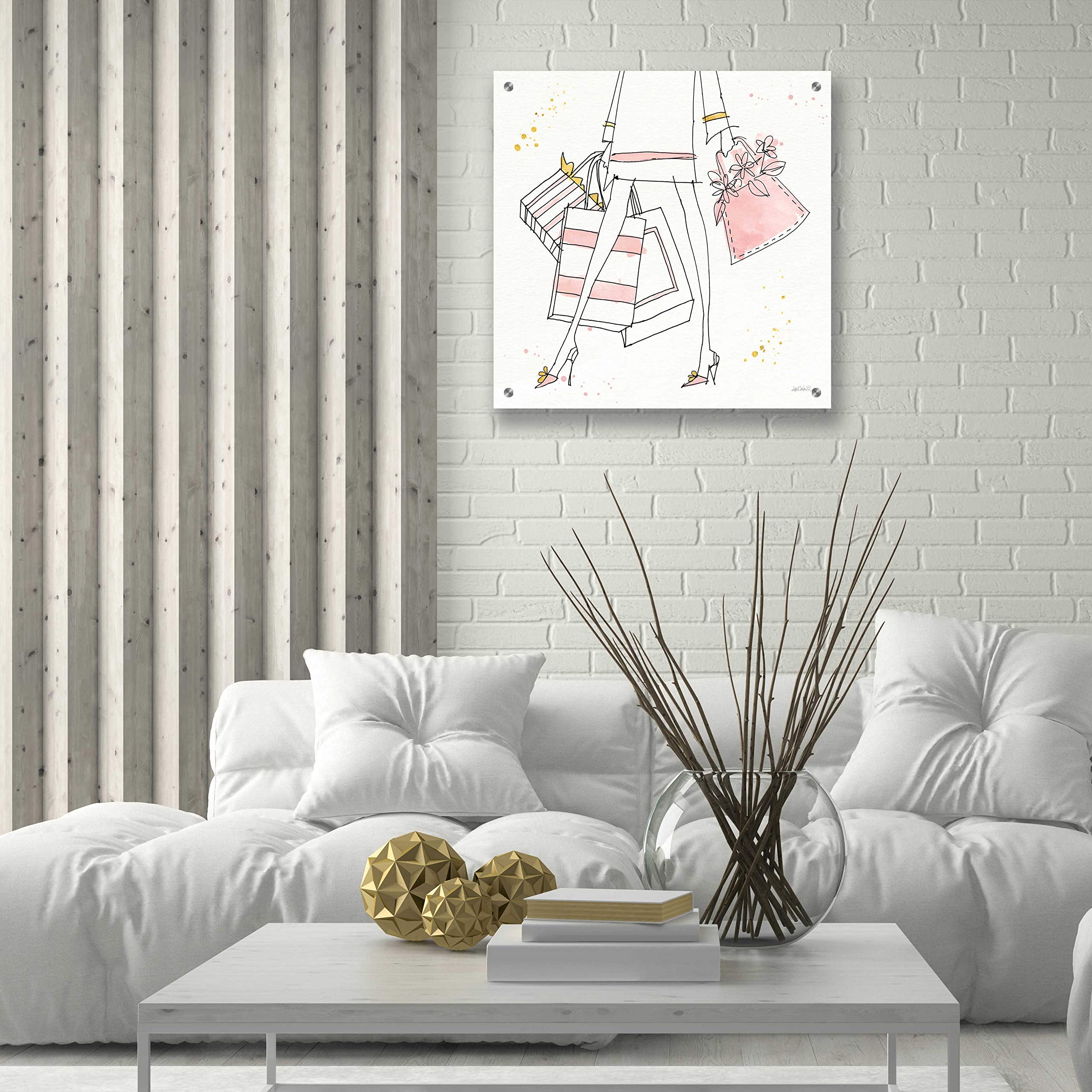 Epic Art 'Fashion Feet II' by Ann Tavoletti - 24x24 Inch Acrylic Glass Wall Decor - Modern Abstract Painting for Living Room, Bedroom & Office