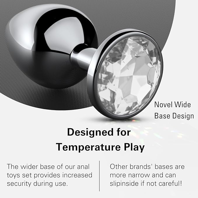 **Slick's 4-Piece Beginner Anal Plug Set with Discreet Black Storage Bag – Anal Training Kit for Women, Men & Couples – G-Spot Stimulation – Clear Silicone Sex Toys for Sensual Play & Intimate Exploration**    *(Perfect for Solo Play, Couples' Bonding & Sensual Adventures – Safe & Comfortable Anal Training for Beginners)*