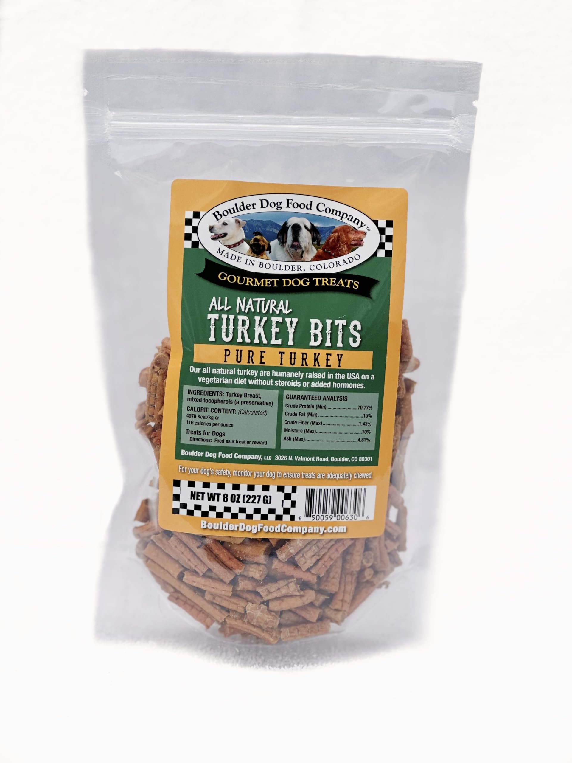 Premium All-Natural Turkey Dog Treats - Grain Free, Limited Ingredient, Vet Approved Healthy Snacks for Dogs (8oz) - Perfect for Training, Rewards & Digestive Health