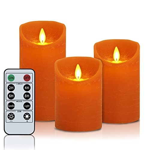 Realistic Flickering Flameless LED Candles Set of 4