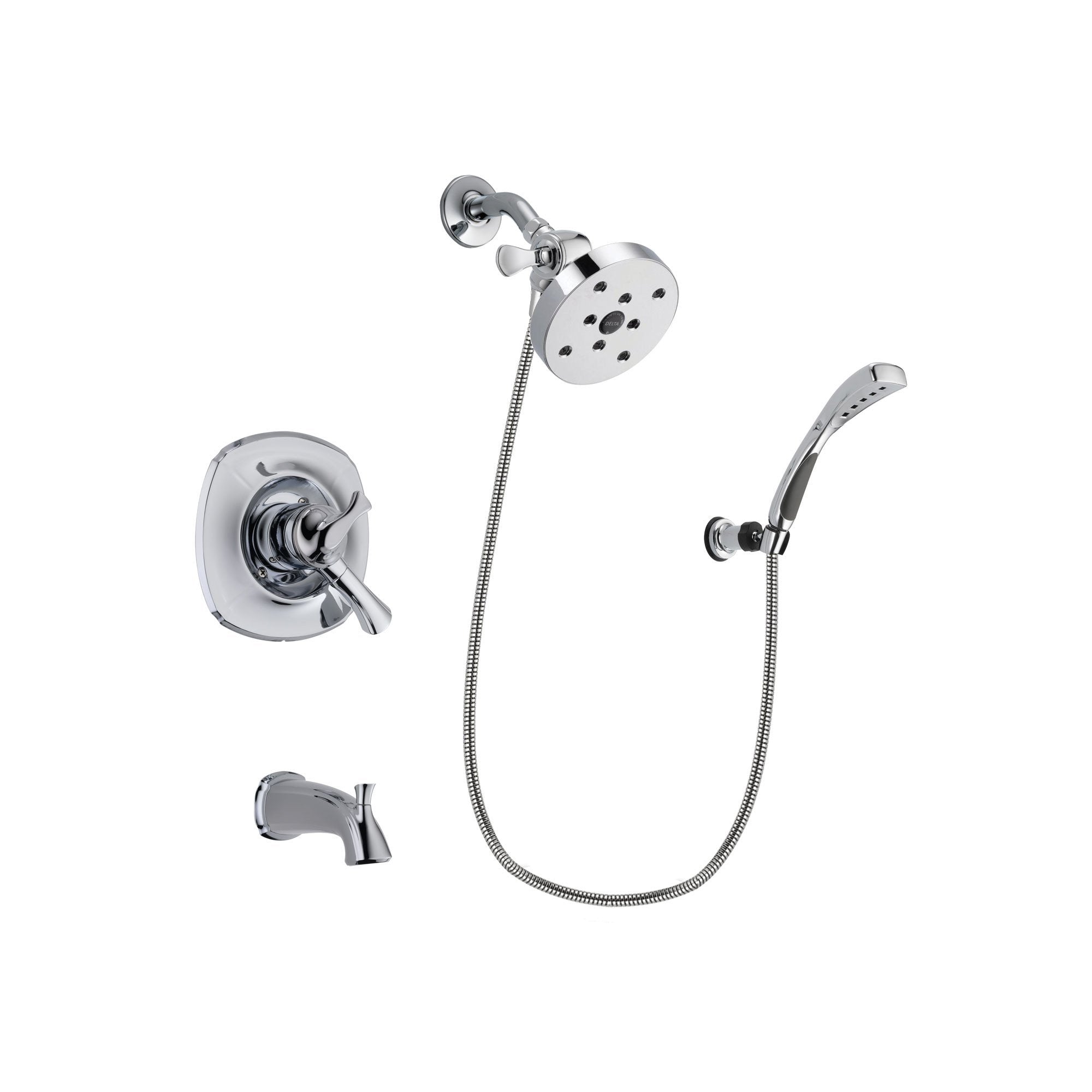 Delta Addison Chrome Finish Dual Control Tub and Shower Faucet System with 5.5