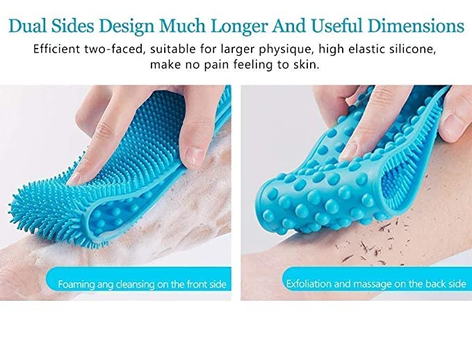 Honbon Silicone Back Scrubber - Exfoliating Belt for Shower & Skin Care