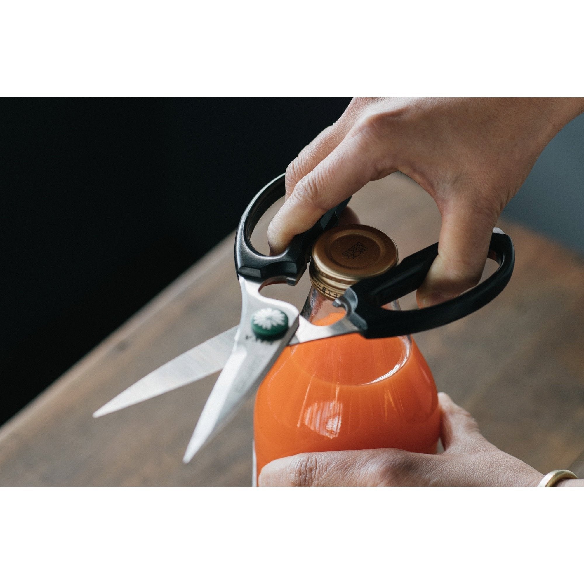 Premium Kiya Edelweiss Stainless Steel Japanese Kitchen Scissors BLY09 - Heavy Duty Multi-Purpose Cooking Shears for Cutting Meat, Poultry, Herbs, Vegetables & More