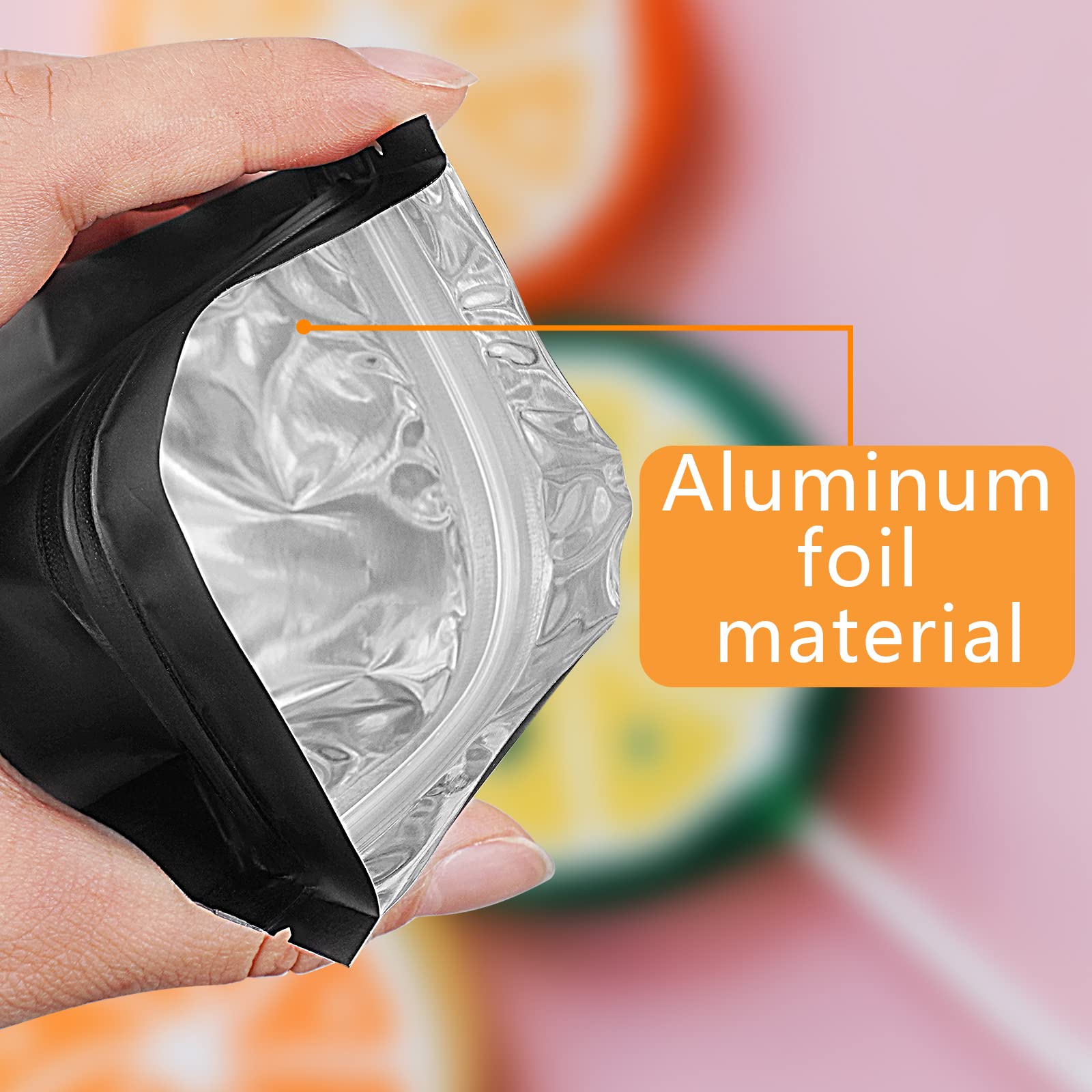 350 Pack 4x6 Inch Black Resealable Foil Pouch Bags - Double-Sided Matte Heat Sealable Packaging Bags for Food Storage, Crafts & Retail Display