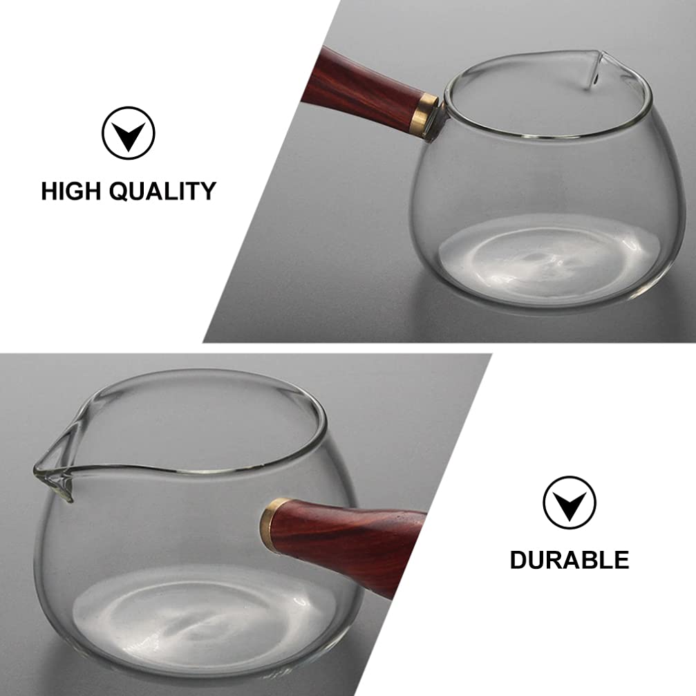 Zerodeko 350ml Glass Saucepan with Nonstick Coating - Small Milk Pot, Pasta Cooker & Butter Warmer - Stovetop Safe for Kitchen, Restaurant & Home Use - Perfect for Simmering, Melting & Cooking Sauces