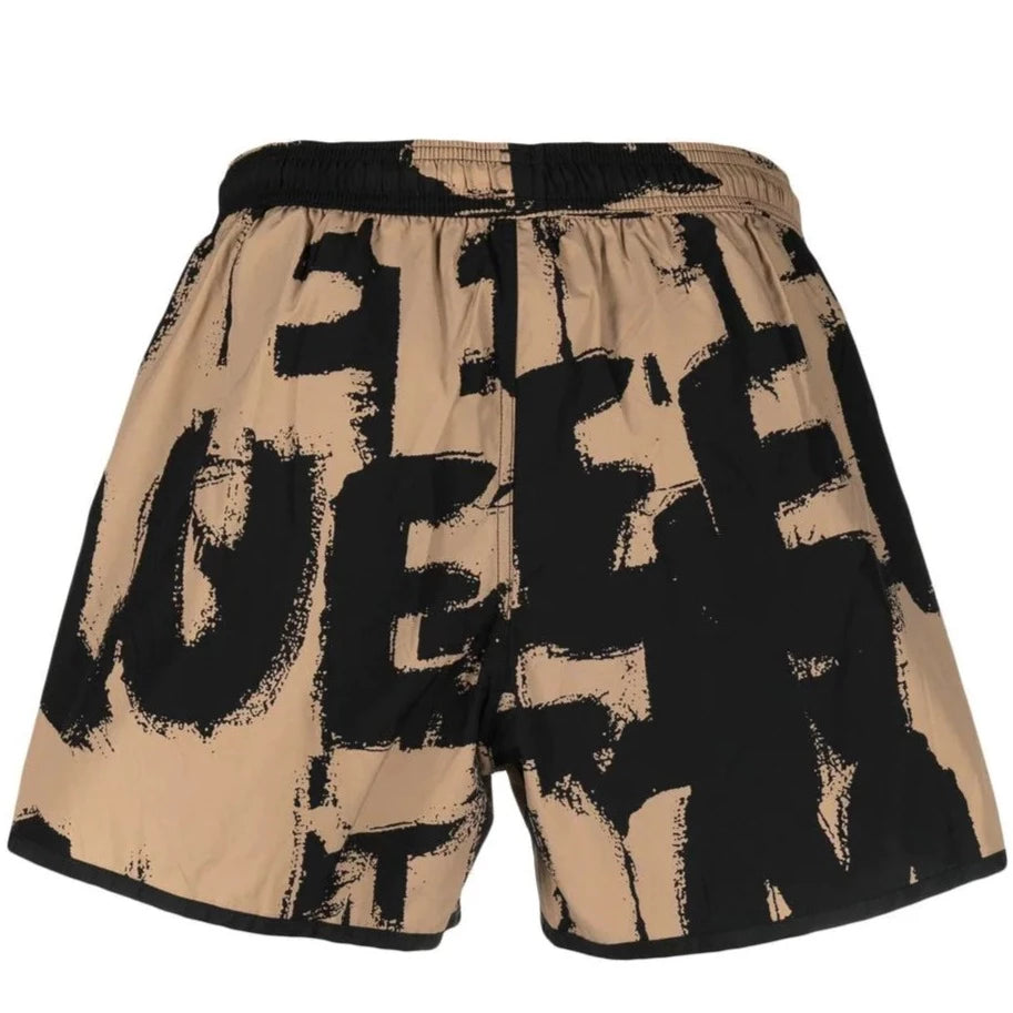 Alexander McQueen Men's Graffiti Logo Swim Shorts - Stylish Beachwear for Summer Vacations & Pool Parties