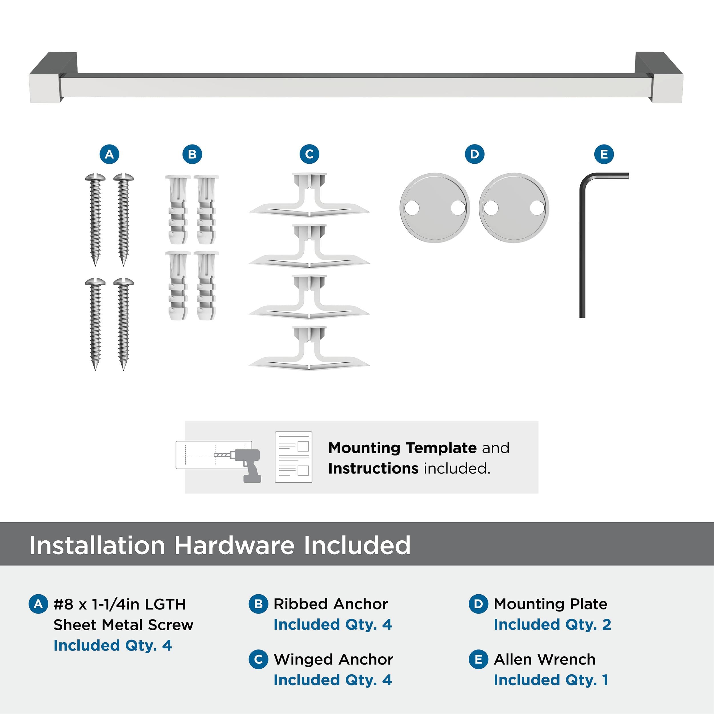 Amerock BH3608326 18-Inch Chrome Towel Bar - Modern Bathroom Towel Rack & Holder for Bathroom Hardware & Accessories | Perfect for Bathrooms, Spas, and Powder Rooms