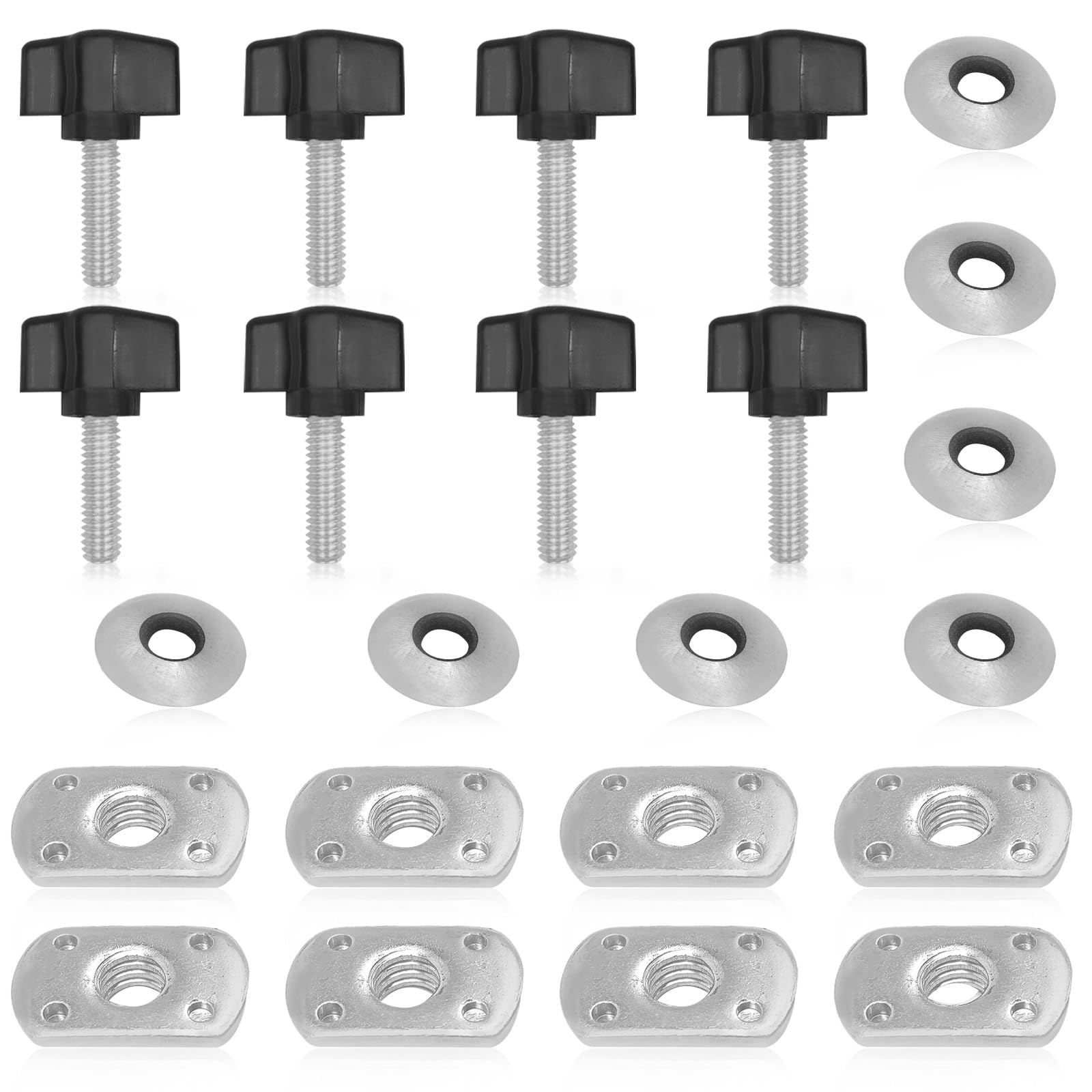 Universal Thumb Screw Kit for Jeep Wrangler Hard Top - Quick Removal Fastener Compatible with YJ TJ JK JKU (1995-2018) 2/4 Door Models Including Sport, Sahara, Rubicon & Unlimited - Easy Install & Secure Fit for Off-Road Adventures & Daily Driving