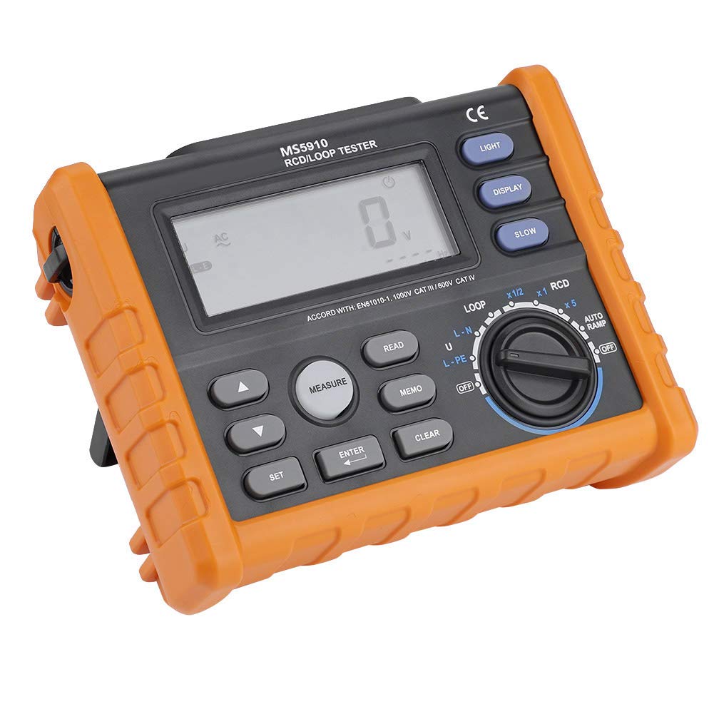 Oumefar Digital RCD Loop Tester Multimeter - USB Interface, Trip Current Measurement, No Batteries Needed | Perfect for Electricians, Home DIY & Electrical Safety Testing