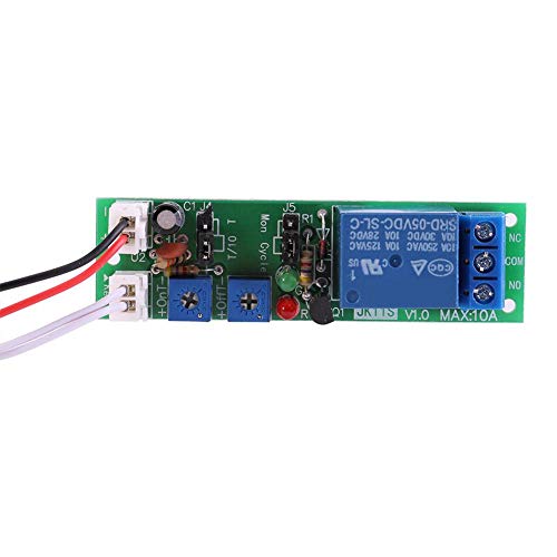 Garosa Adjustable Cycle Timer Relay Module - DC 5V 12V 24V Programmable Delay Switch for Circuit Testing, Fish Tank Intermittent Feeding (0-24 Hours) - Perfect for Home Automation, Aquarium Control & Electrical Projects