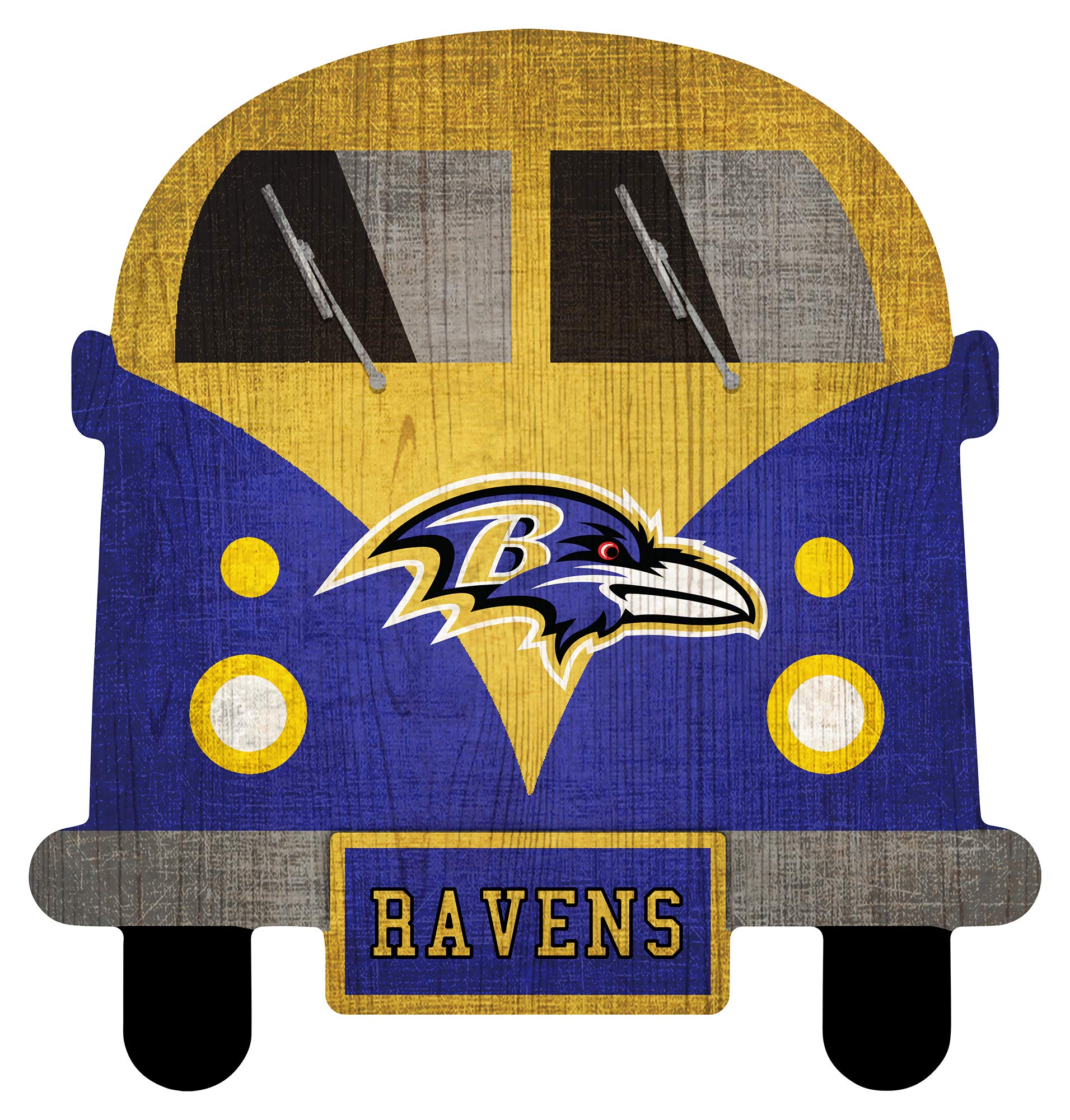 Fan Creations NFL 12 Inch Team Bus Sign - Officially Licensed Football Team Logo Decor for Tailgating, Game Room & Man Cave Decorations