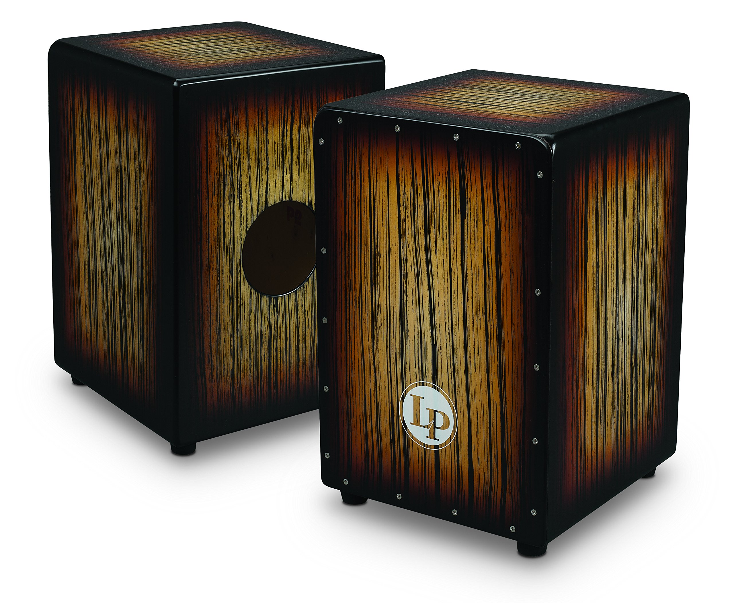 LP Aspire Accents Wire Cajon Drum - Sunburst Streak Finish LPA1332-SBS | Hand Percussion Instrument for Live Performances, Music Therapy & Home Decor