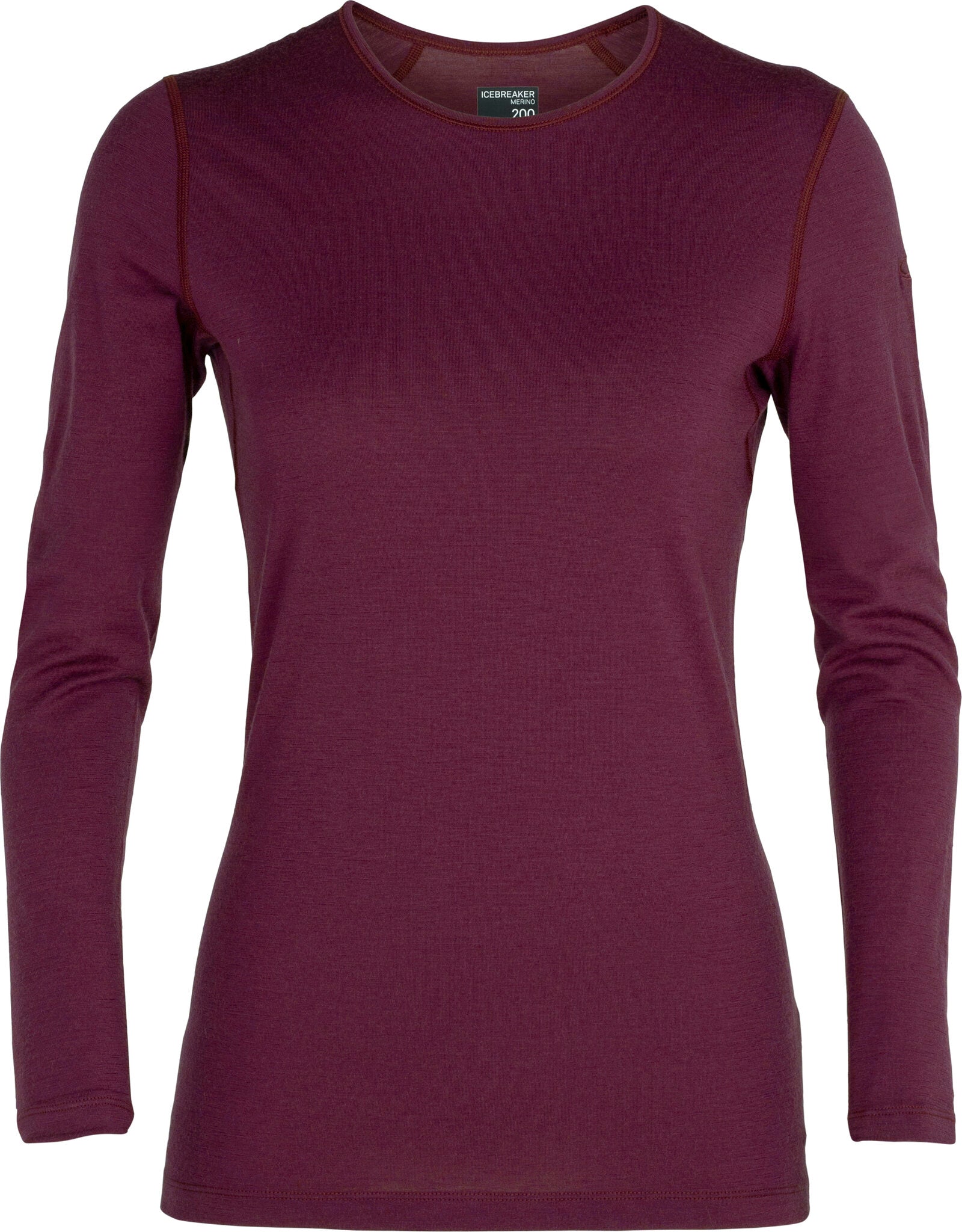 200 Oasis Long Sleeve Crewneck T-Shirt for Women - Soft Cotton Comfort Fit Casual Top - Perfect for Everyday Wear, Layering & Office Outfits