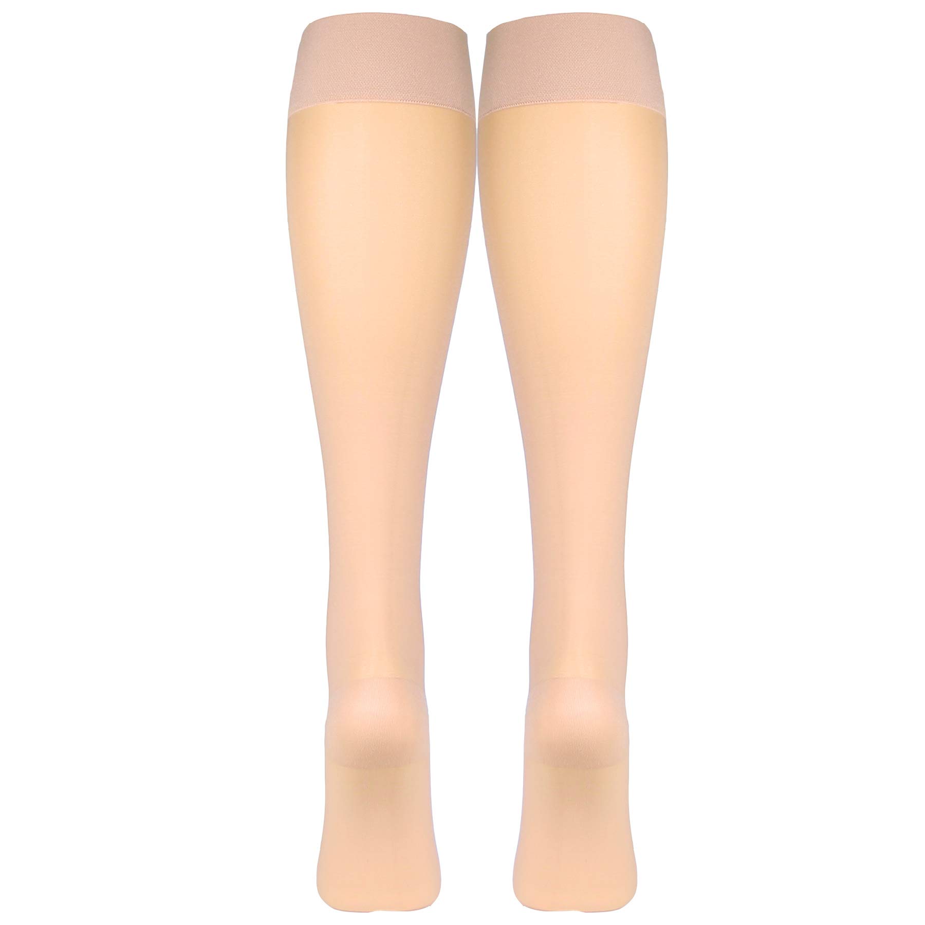 Truform Sheer Compression Stockings for Women 30-40 mmHg Knee High - 30 Denier Beige Small | Medical Support, Varicose Vein Relief & Travel Comfort