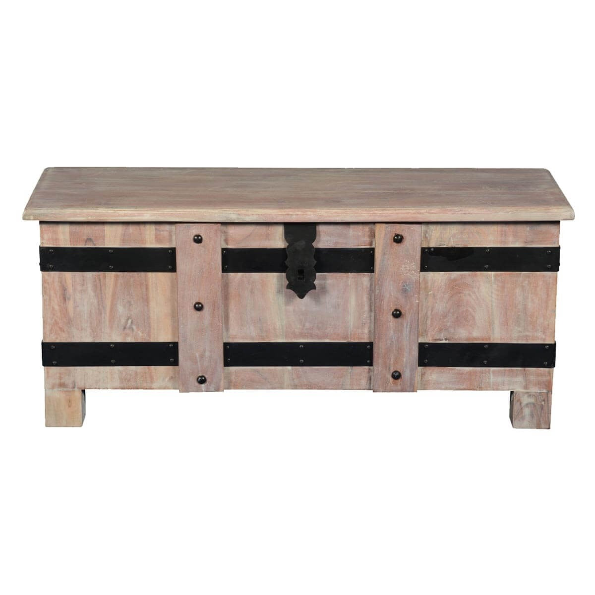Premium Indian Solid Wood Coffee Table Chest with Storage | Handcrafted Standing Side Table for Living Room, Bedroom & Office | Durable & Stylish Home Decor Furniture