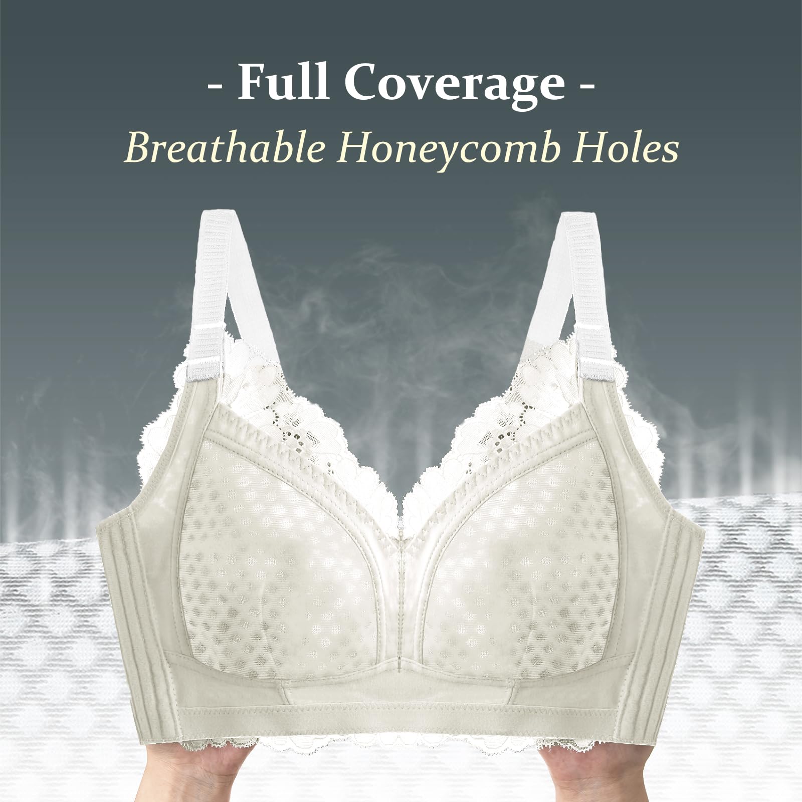 Baetty Wireless Bras for Women - No Underwire, Unpadded Full Coverage Comfort Bra 4548 | Perfect for Everyday Wear, Yoga & Lounge