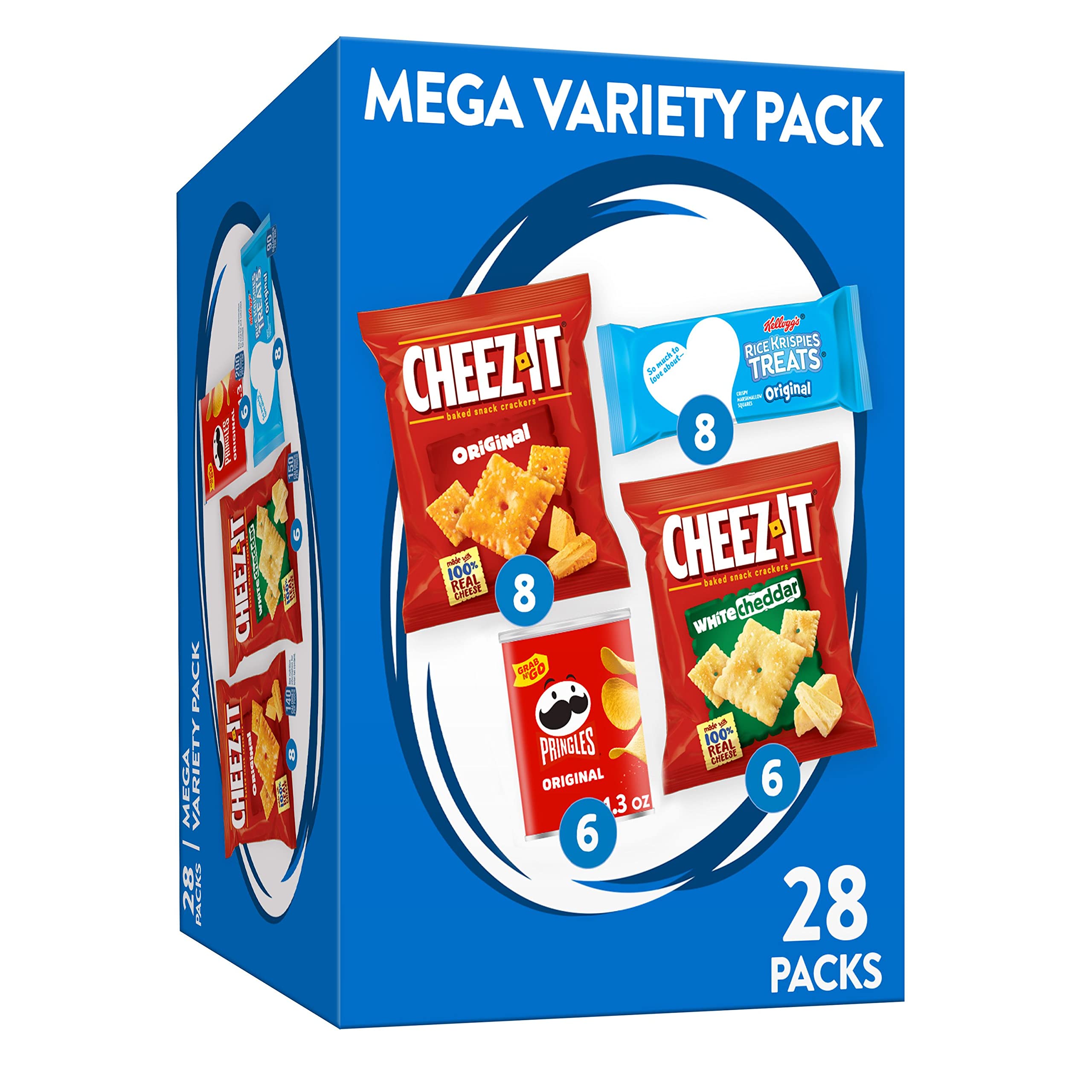 Kellogg's Mega Variety Pack - 28.1oz Box (28 Packs) | Assorted Breakfast Cereal & Snack Bars for Kids, Office, School Lunch & On-the-Go | Perfect for Family Pantry, Work Desk & Travel Snacking