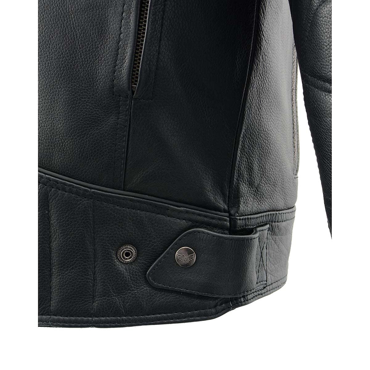 Milwaukee Leather MLM1560 Men's Black Long Body & Vented Motorcycle Jacket - Premium Biker Gear for Riding & Outdoor Adventures