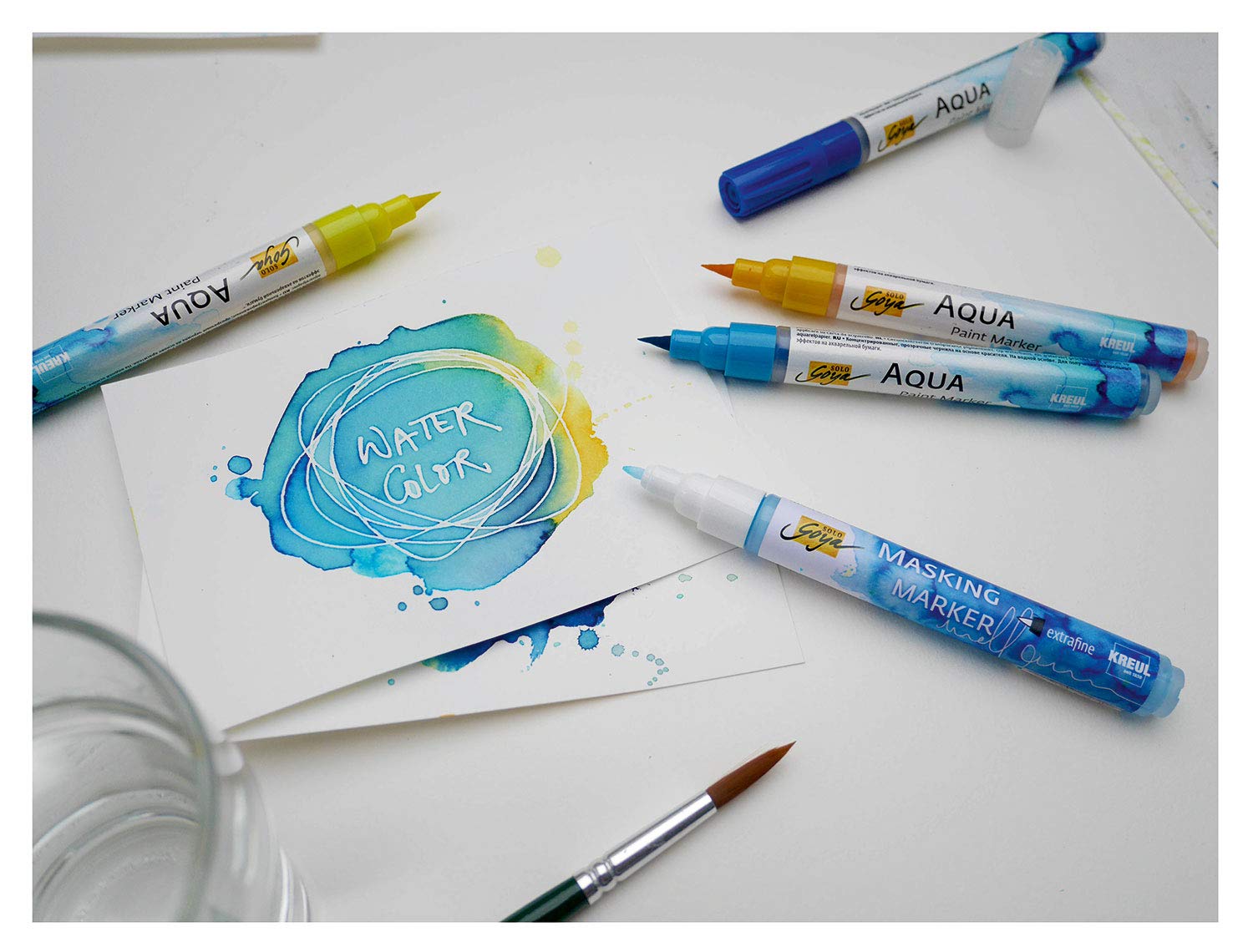 KREUL 18160 Fine Tip Masking Marker Pen - 1-2mm Line Width, Removable Rubber Masking for Precise Lines & Sharp Edges - Ideal for Art, Crafts, DIY Projects & Model Painting