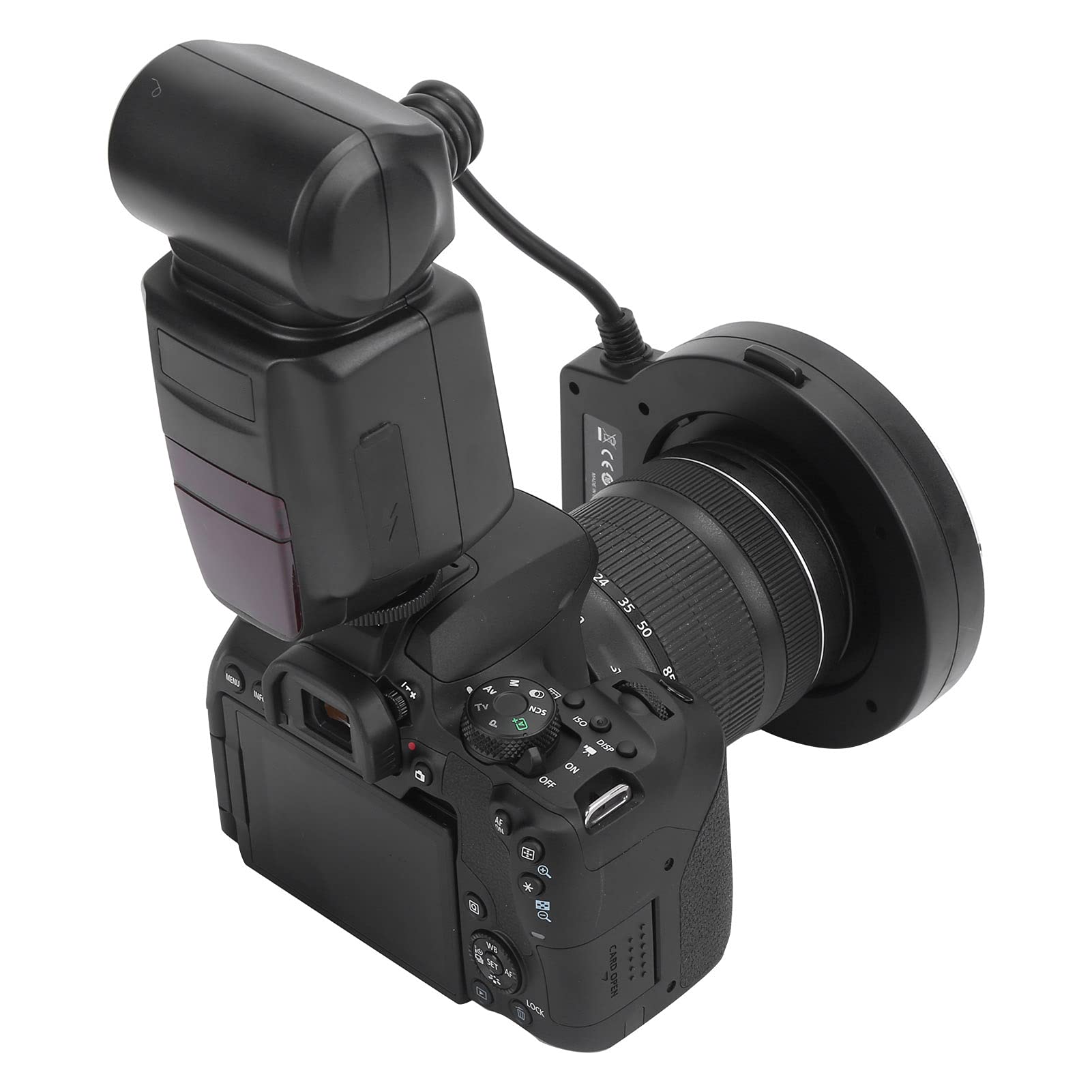 TTL Macro Ring Flash with Auto Focus & Adapter - Compatible with Nikon D7000, D5200, D5000, D3200, D3100, D90, D300S, D600 - Perfect for Close-Up Photography, Product Shooting & Macro Portraits