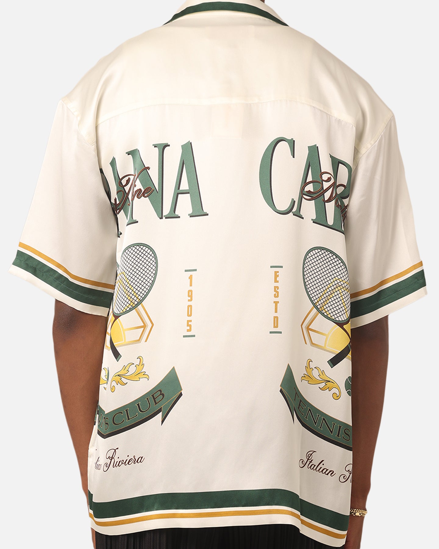 99 Cabana Tennis Club Silk Shirt for Women - Premium Cream Silk Blouse - Elegant Casual Wear for Tennis, Golf & Summer Outings