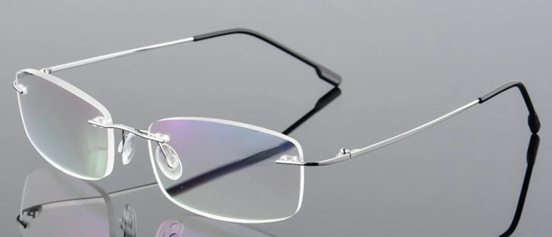 Brightzone Women's Rimless Square Copper Reading Glasses 71202 - Lightweight Blue Light Blocking Readers for Computer Work, Reading & Office Use