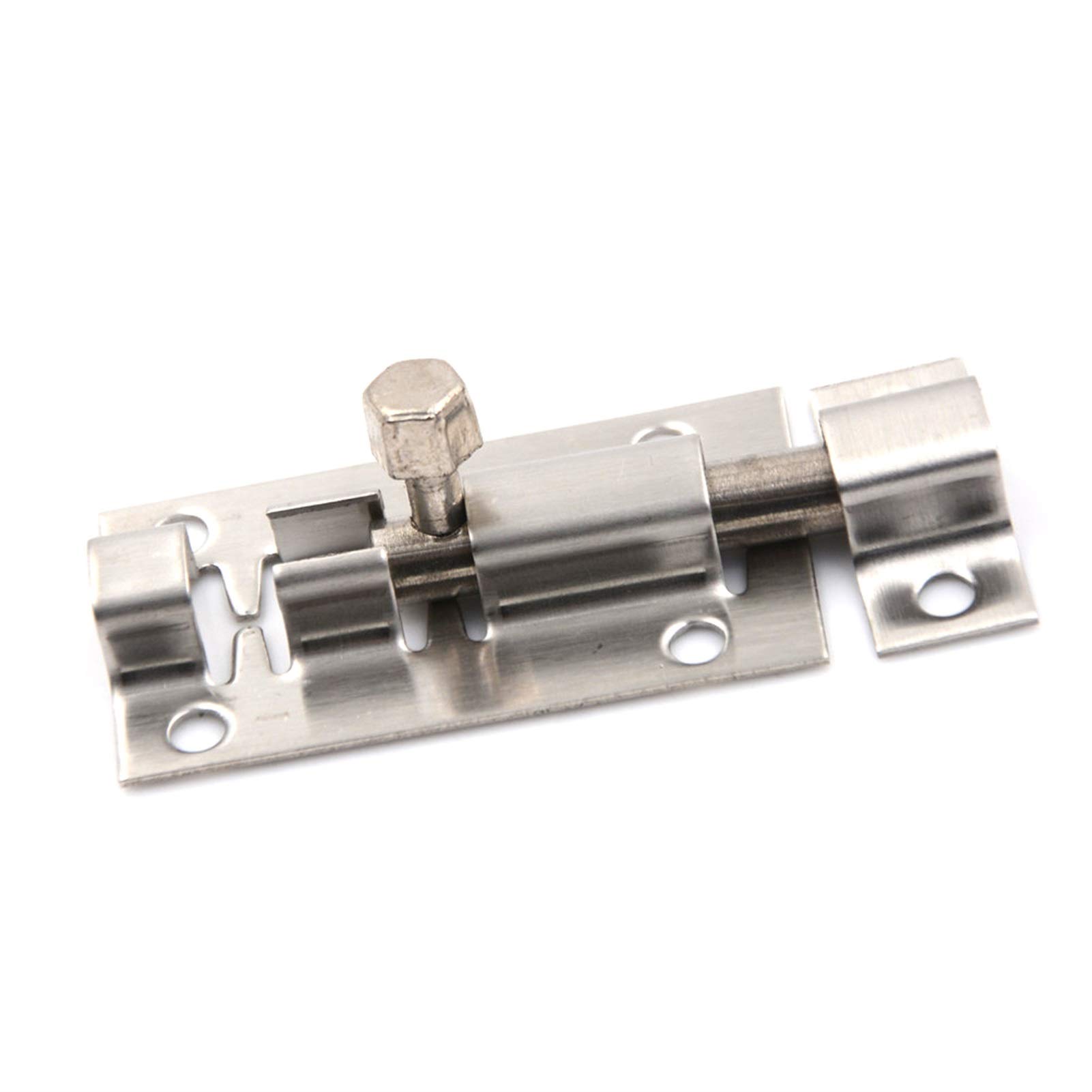 2 Pack 2 Inch Stainless Steel Door Bolt Latch - Sliding Lock Barrel Bolt for Doors, Gates & Cabinets - Silver Heavy Duty Security Lock for Home, Office & Shed (Easy Installation & Durable)