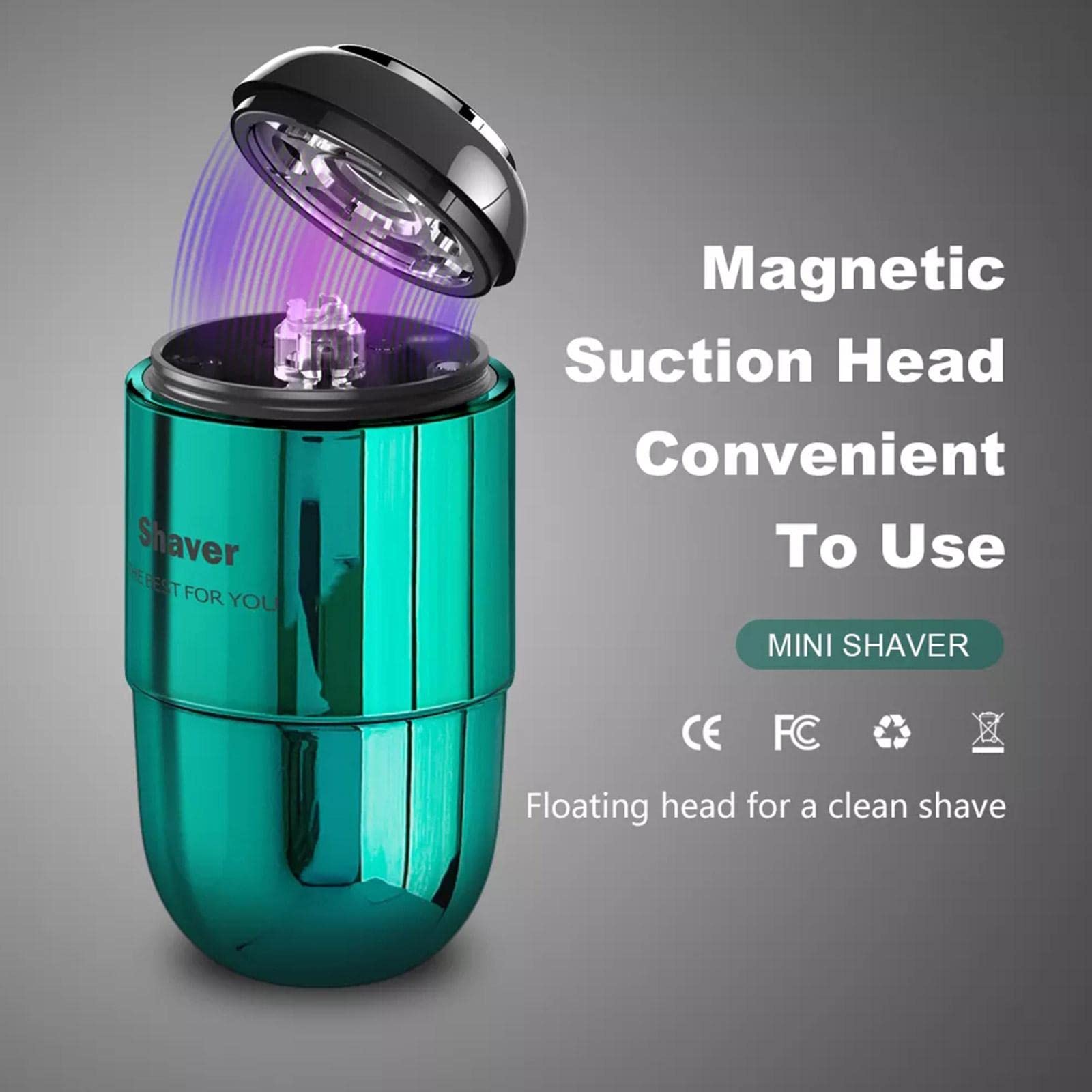 Best Electric Head Shavers for Bald Men - Rechargeable Wet/Dry Beard Trimmer & Shaving Machine for Smooth Bald Head - Perfect for Travel, Gym & Daily Grooming (OneColor)