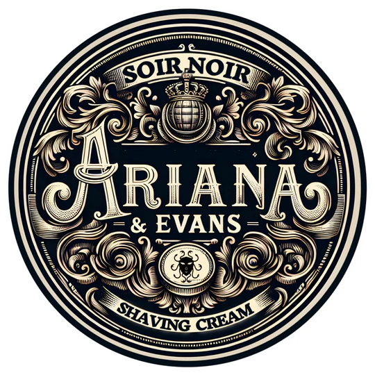Ariana & Evans Soir Noir Shaving Cream for Men - Premium Luxury Shave Cream with Natural Ingredients - Perfect for Sensitive Skin & Close Shaves - Ideal for Daily Grooming & Special Occasions