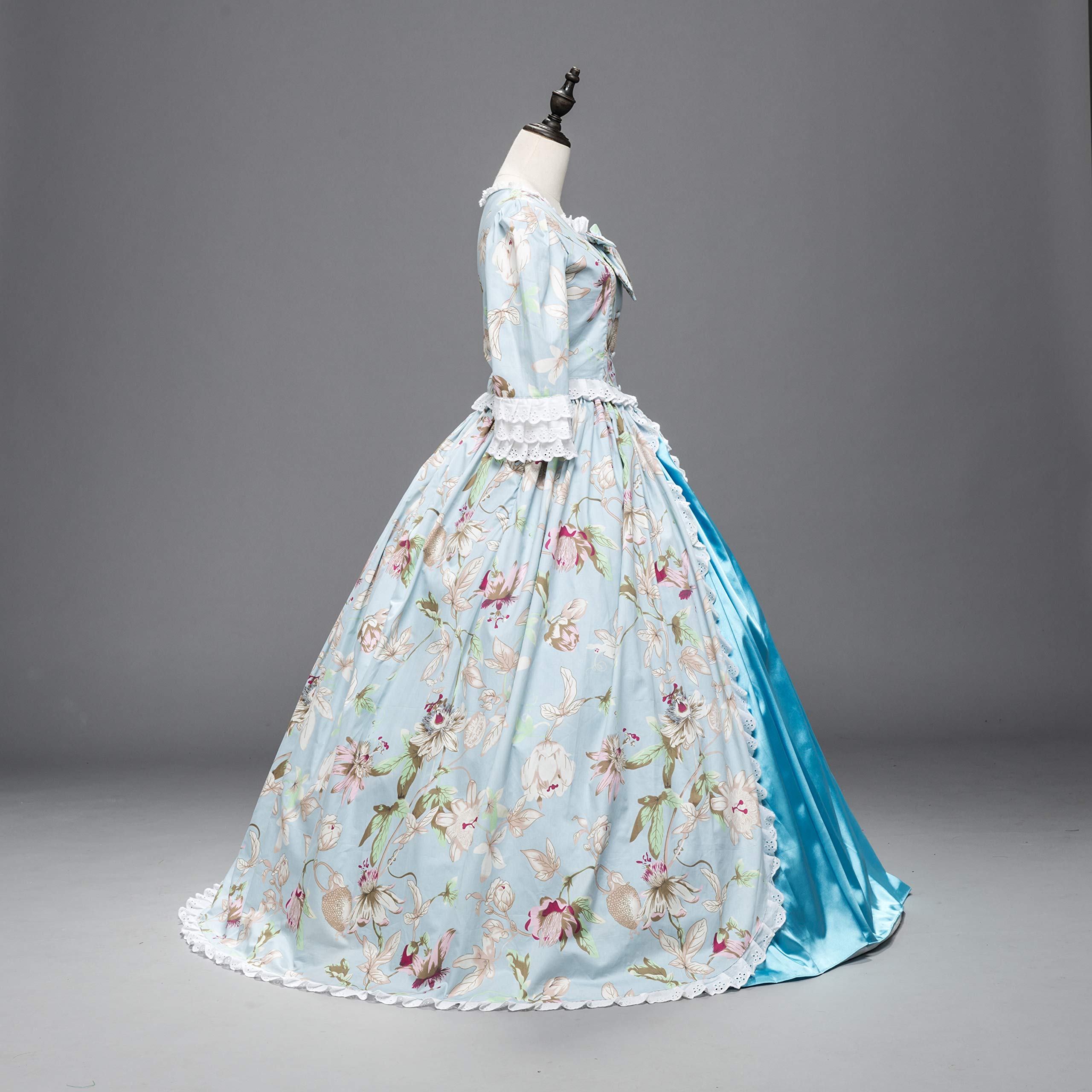 Victorian Ball Gown for Women - Elegant Long Sleeve Rococo Party Dress for Masquerade, Halloween, Cosplay & Formal Events