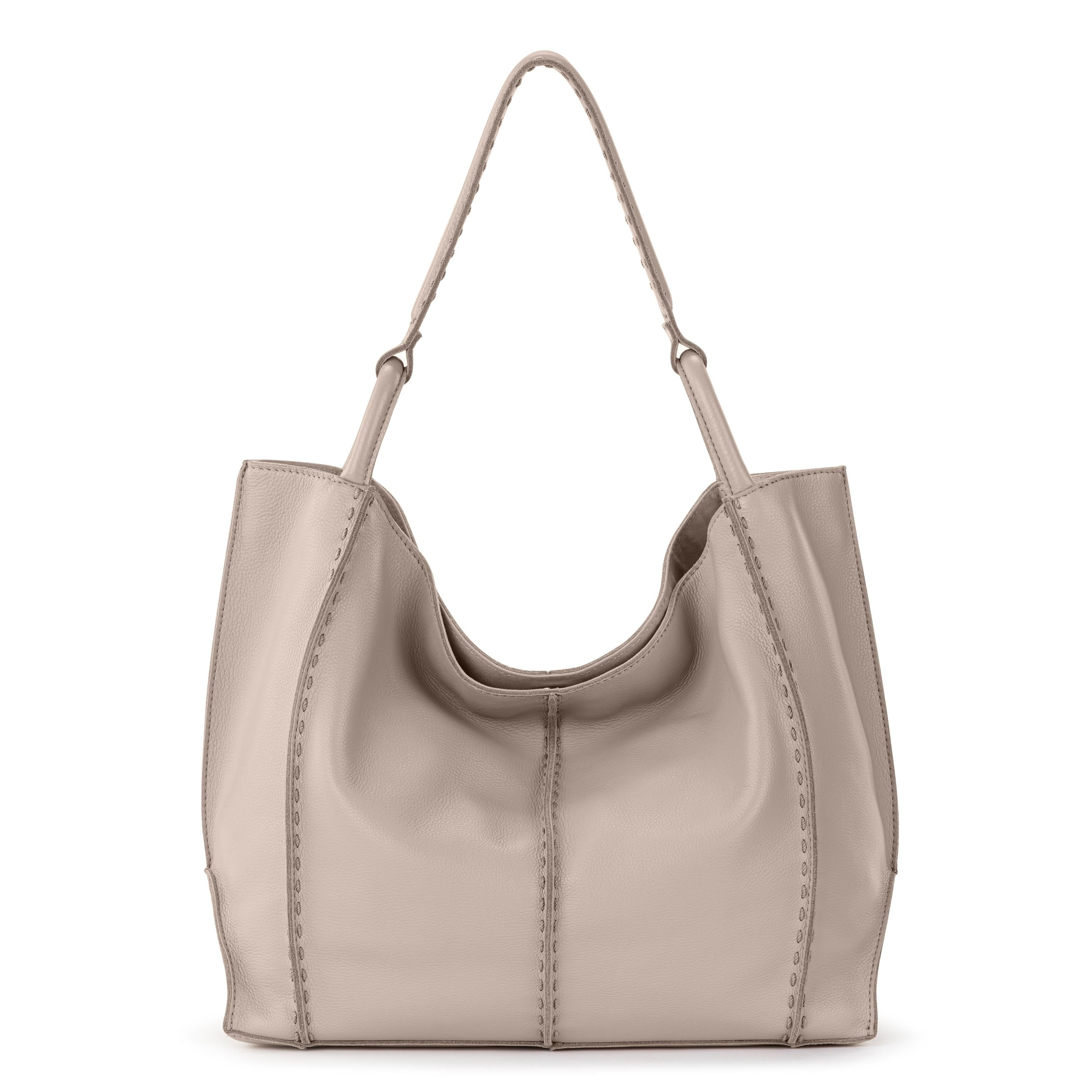 Los Feliz Large Leather Tote Bag - Premium Sand Color - Perfect for Work, Travel & Everyday Use