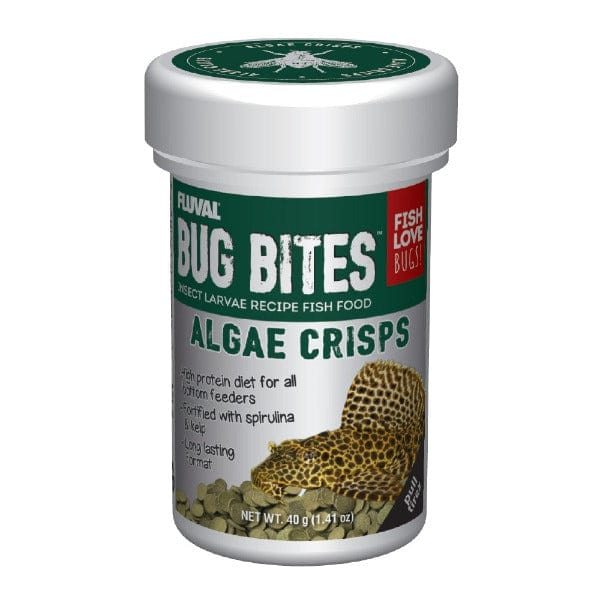 Fluval Bug Bites Algae Crisps - High Protein Fish Food for Tropical & Marine Fish | Perfect for Aquariums & Fish Tanks