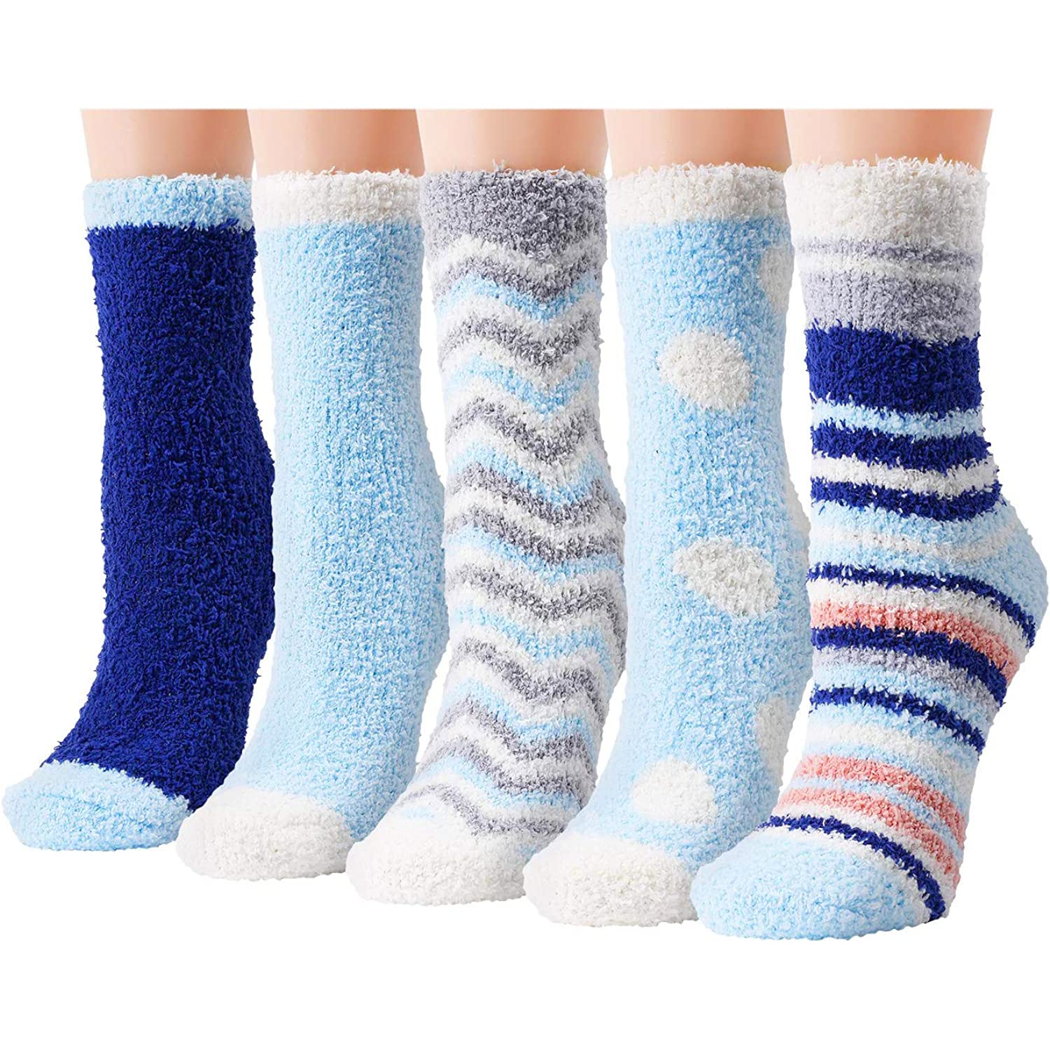Cozy Fuzzy Socks for Women - Soft Animal Print Indoor Slipper Socks with Non-Slip Grip | Perfect for Winter, Lounge Wear & Home Comfort