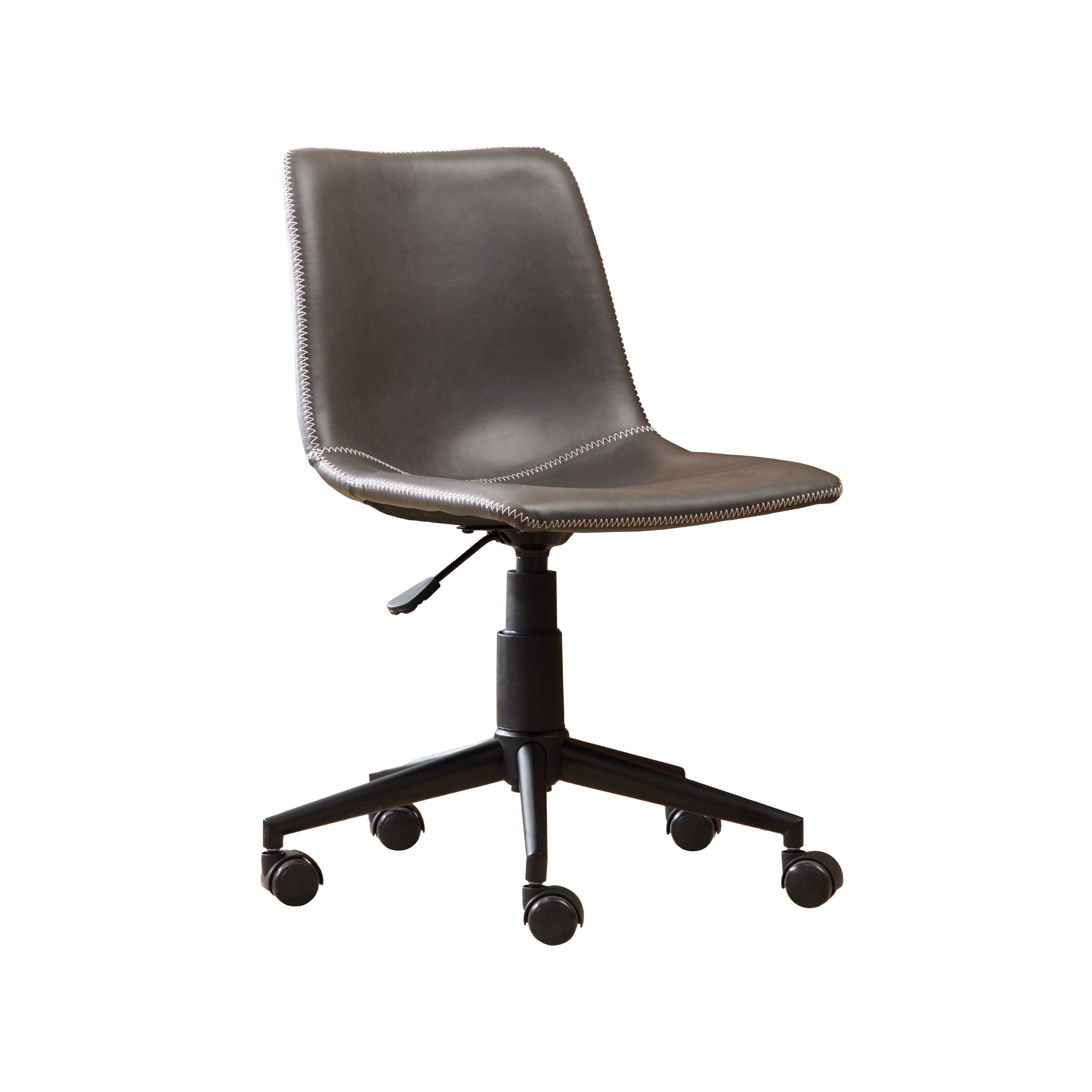 Roundhill Furniture Cesena 360 Swivel Office Chair - Adjustable Height PU Leather Executive Desk Chair with Air Lift Technology for Home & Office Workspace
