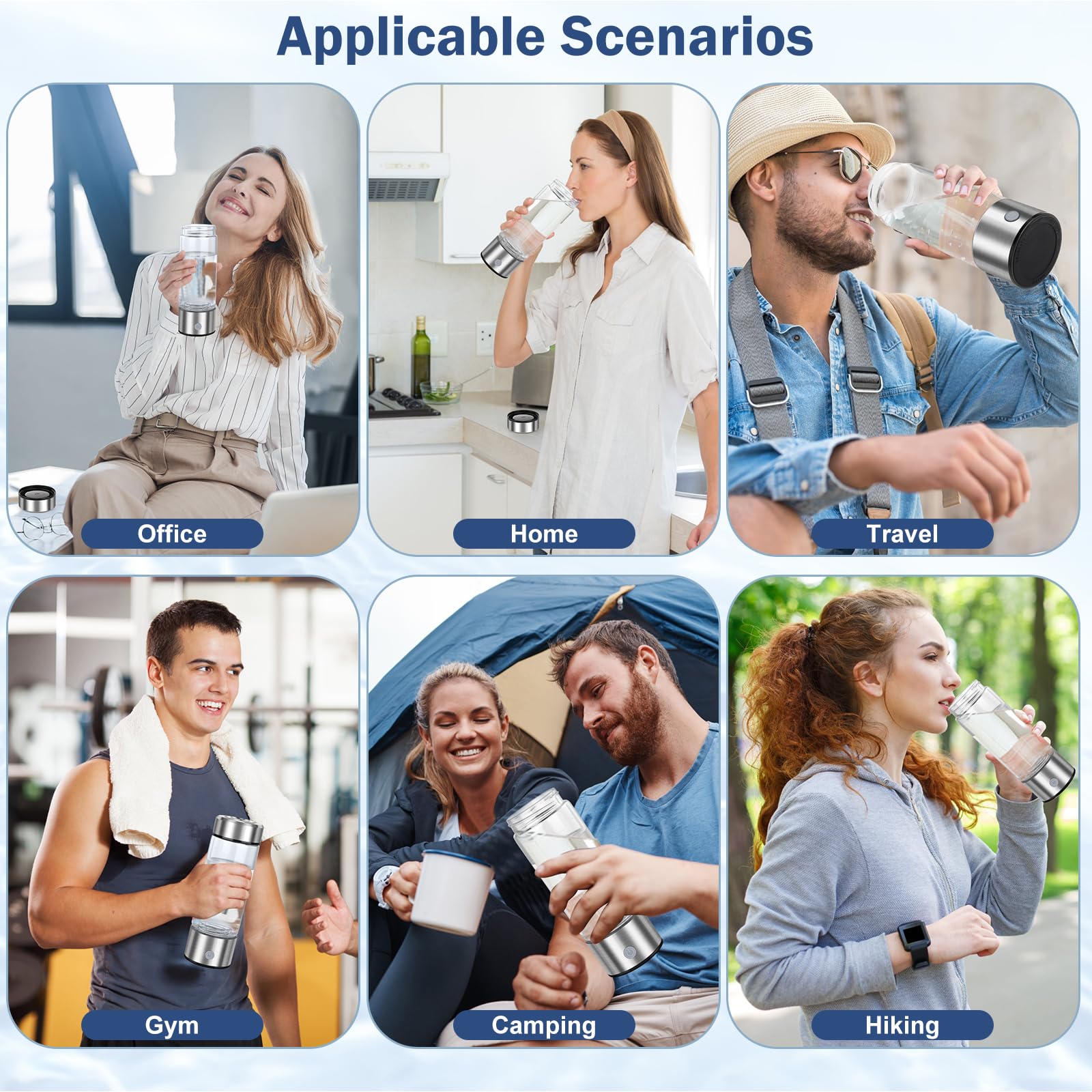Premium Hydrogen Water Bottle Generator - SPE/PEM Technology for Instant Hydrogen-Rich Water in 3 Minutes | Portable Hydrogen Water Ionizer Machine for Home, Office & Travel | Ideal for Health Enthusiasts, Daily Hydration & Gift Giving | Perfect for Gym, Hiking & Wellness Routines