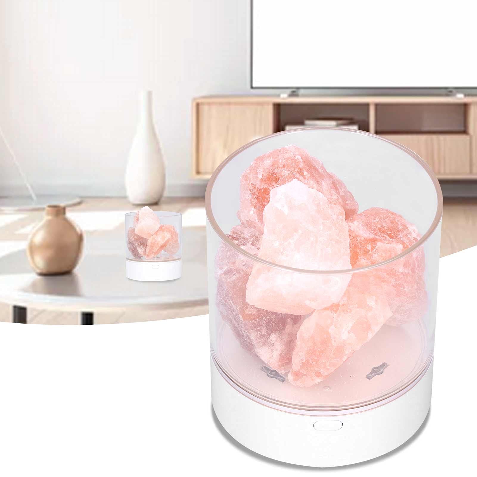 Crystal Salt LED Night Light - Unique Shape Baby Night Lamp for Bedroom, Nursery & Study Room - Soft Glow for Sleep, Reading & Relaxation