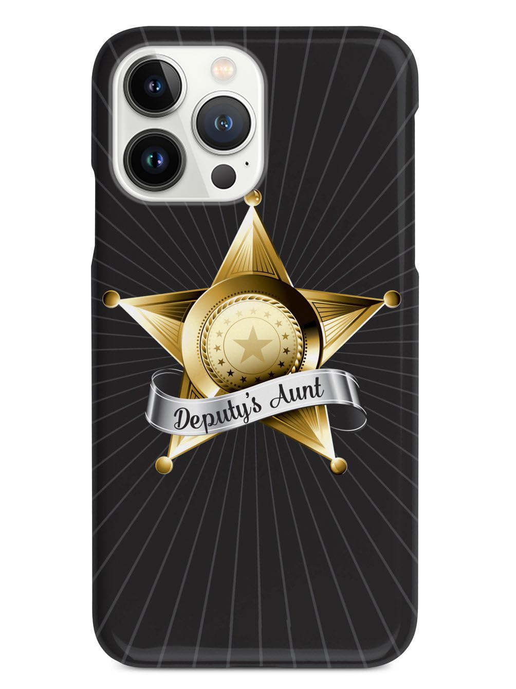 3D Textured iPhone 15 Pro Max Case with Rubber Bumper - Protective Deputy's Aunt Badge Design Cover for Apple iPhone 15 Pro Max - Perfect for Law Enforcement Enthusiasts & Everyday Protection