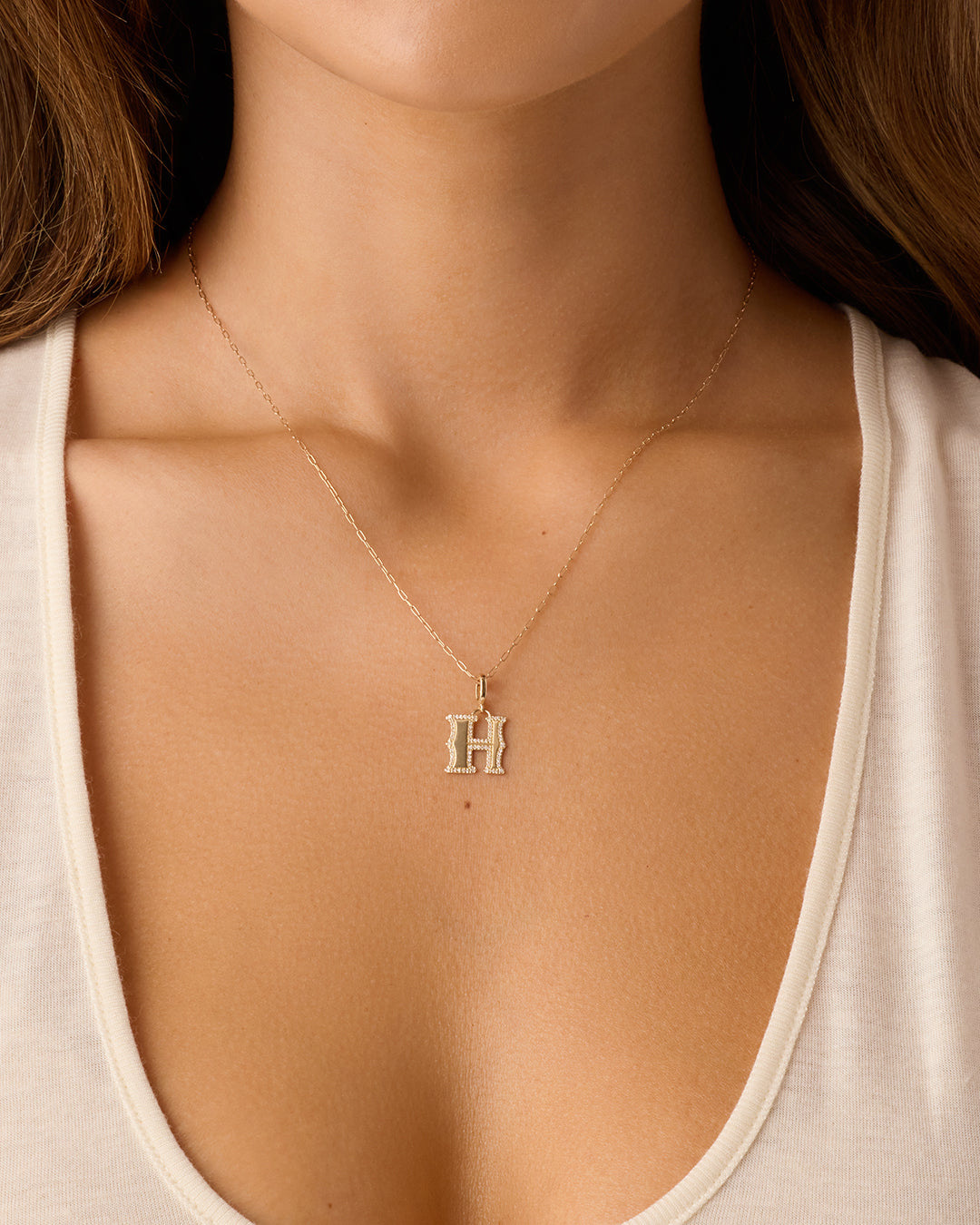 Diamond Era Alphabet Charm - Elegant Initial Pendant Necklace for Women, Personalized Jewelry Gift for Her, Perfect for Birthdays, Anniversaries & Special Occasions